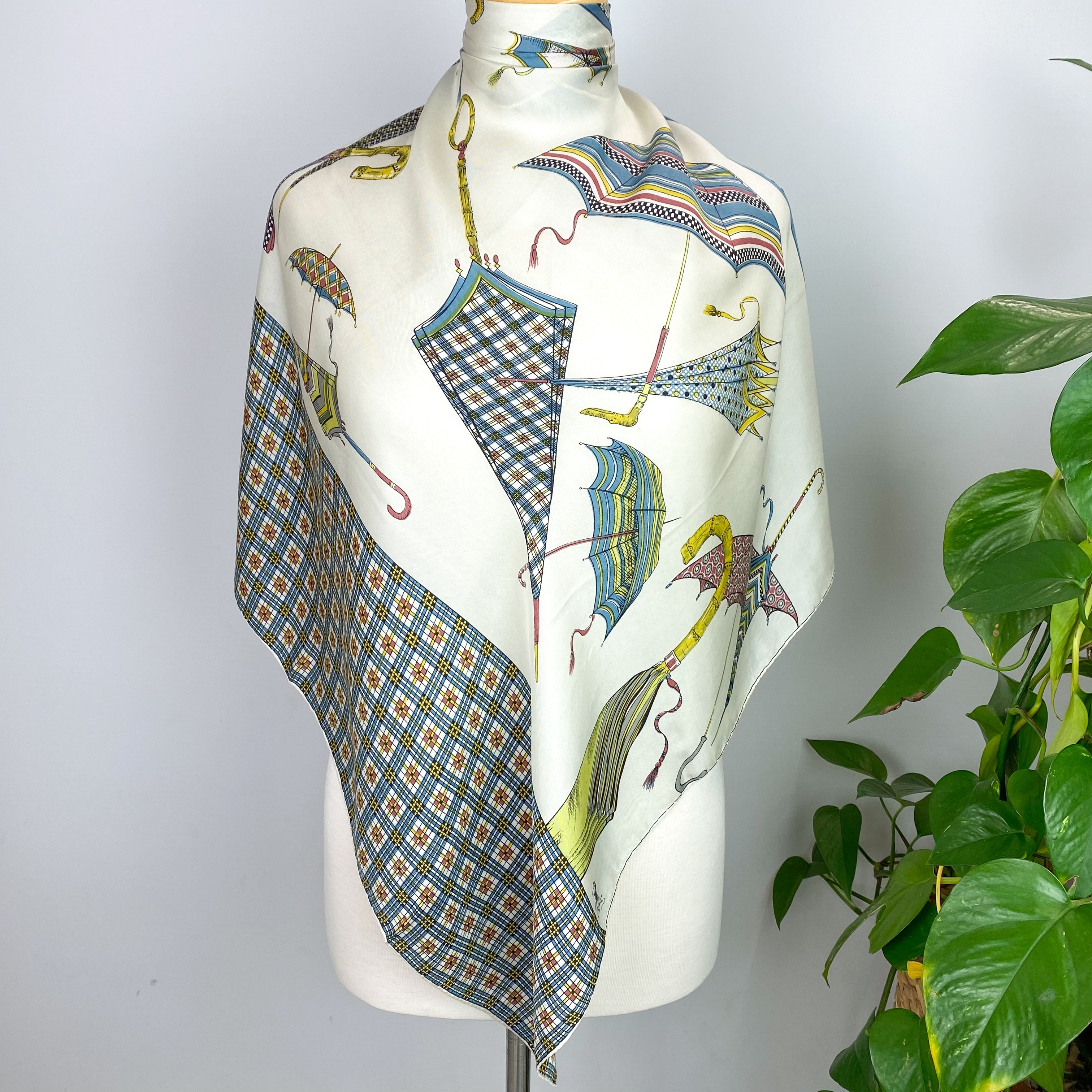 1960s Salterio Italian Vintage Silk Scarf