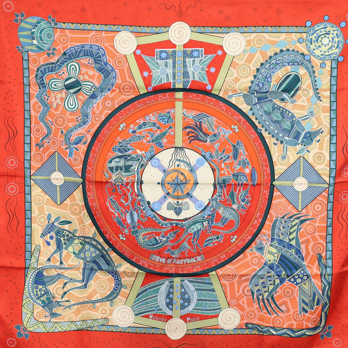 Brand New Boxed Hermès Rêve D’Australie Silk Scarf