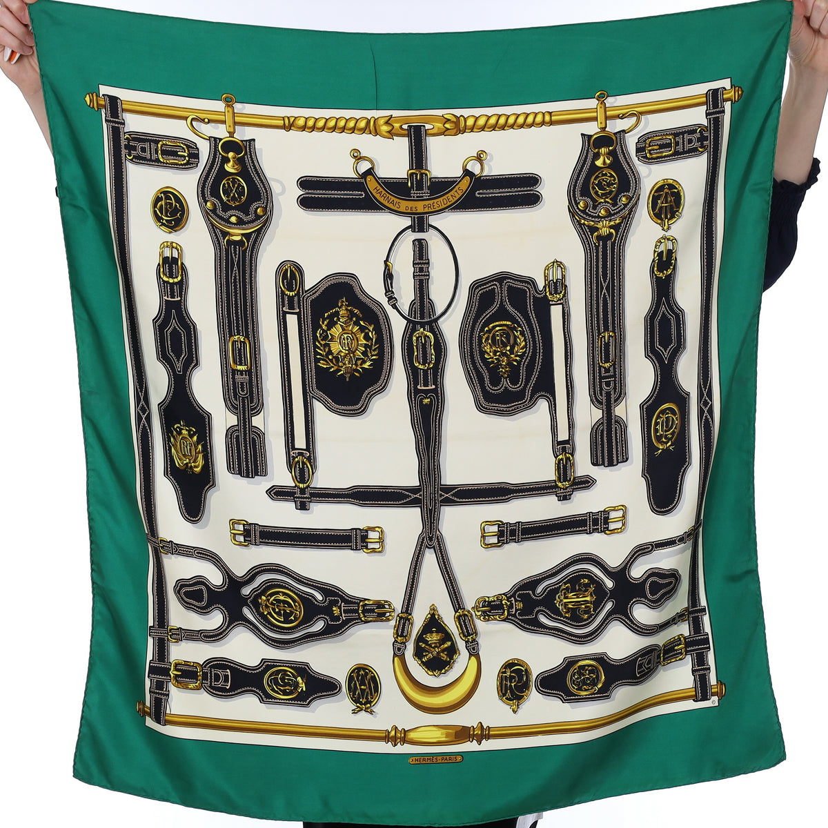 Hermès Harnais Des Présidents Silk Scarf Rare