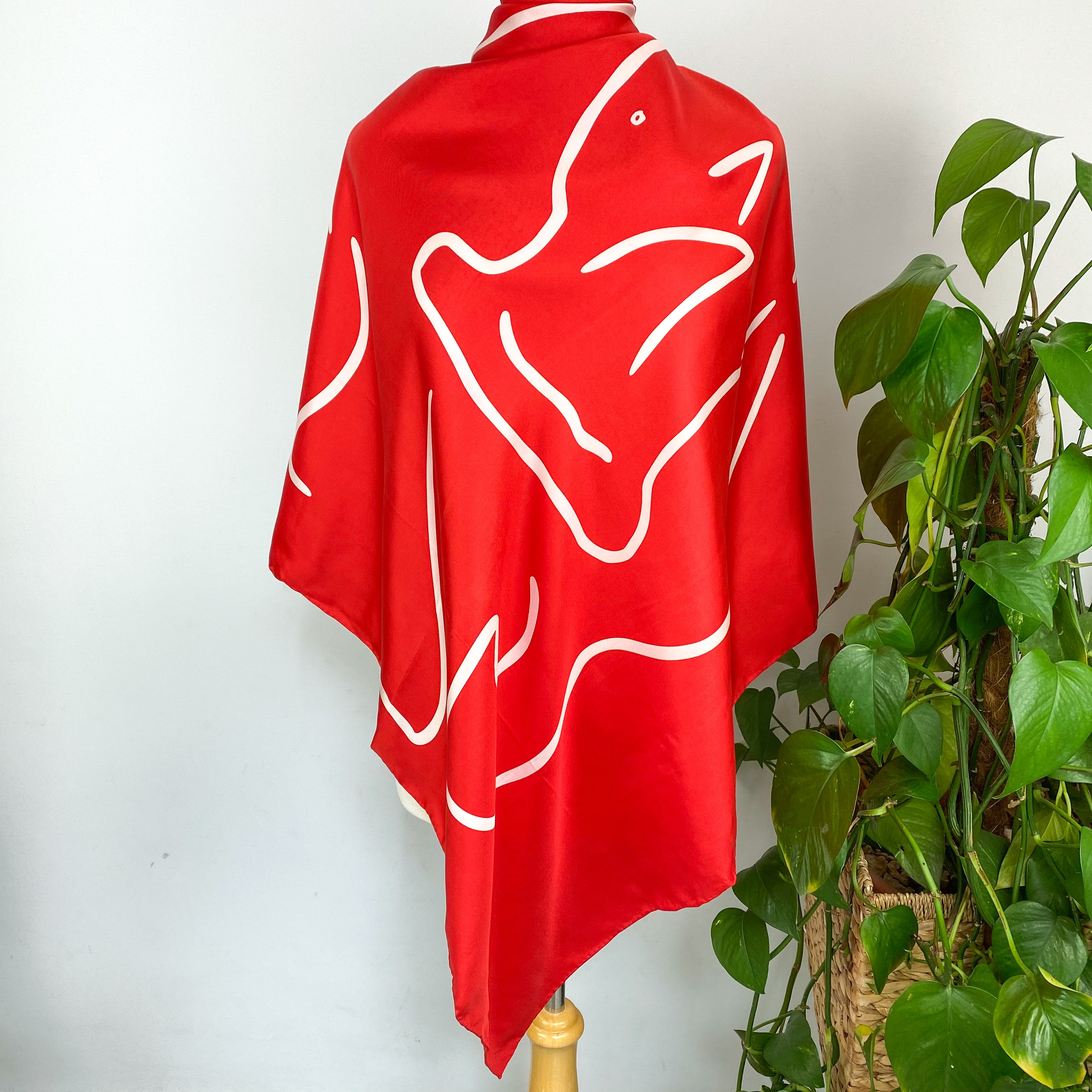 Fox & Chave Abstract Silk Scarf