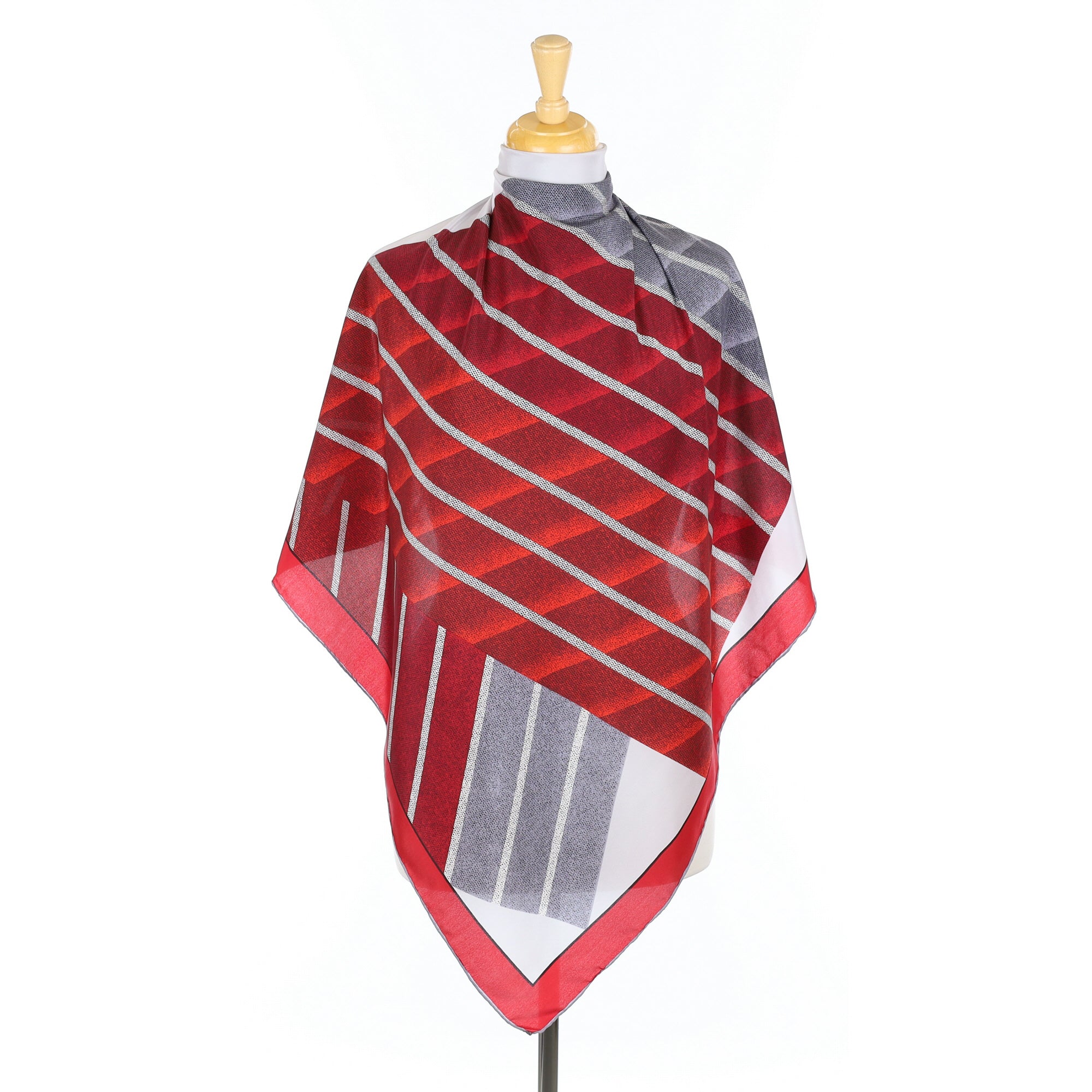 1970s Geometric Vintage Silk Scarf