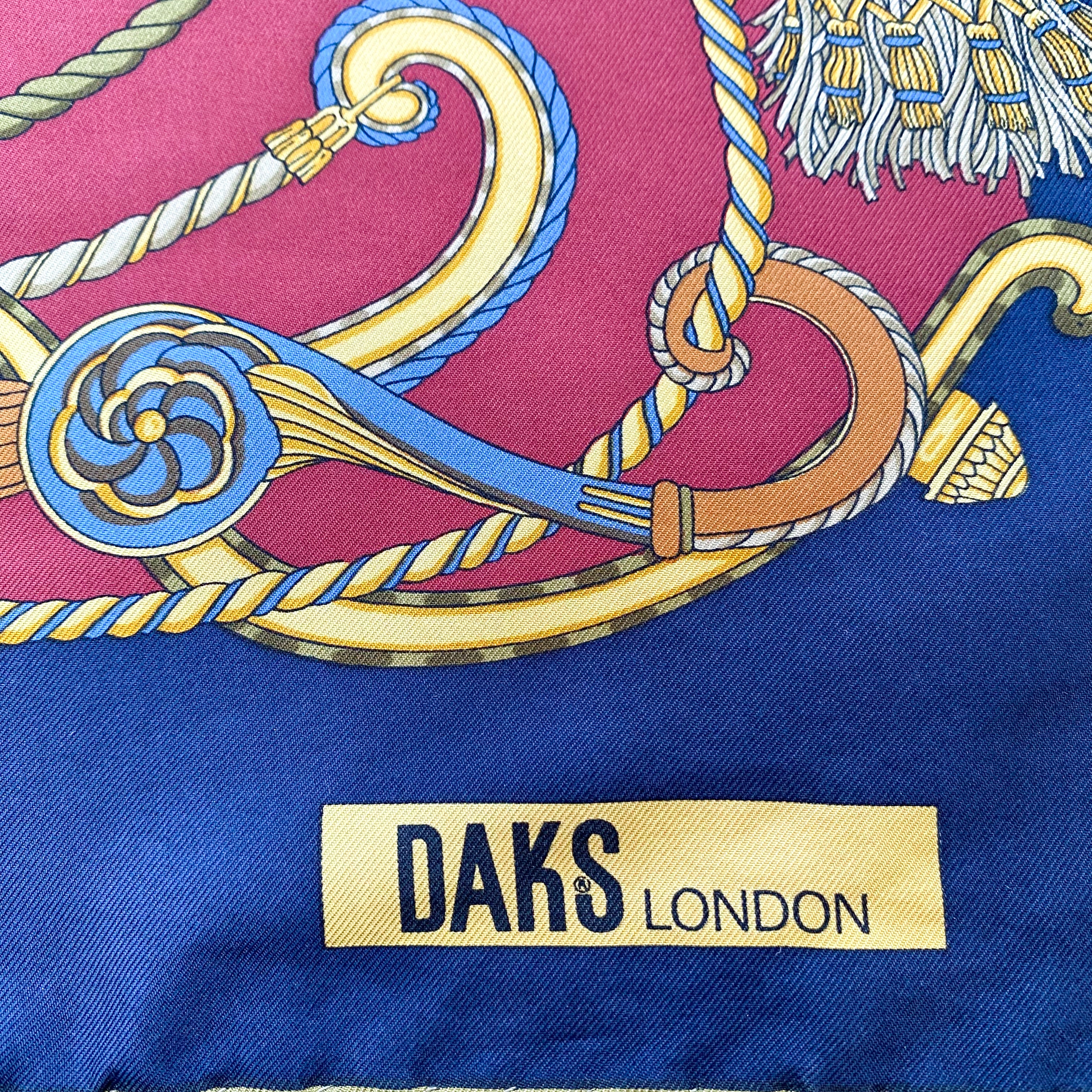 Daks Rope and Tassels Vintage Silk Scarf