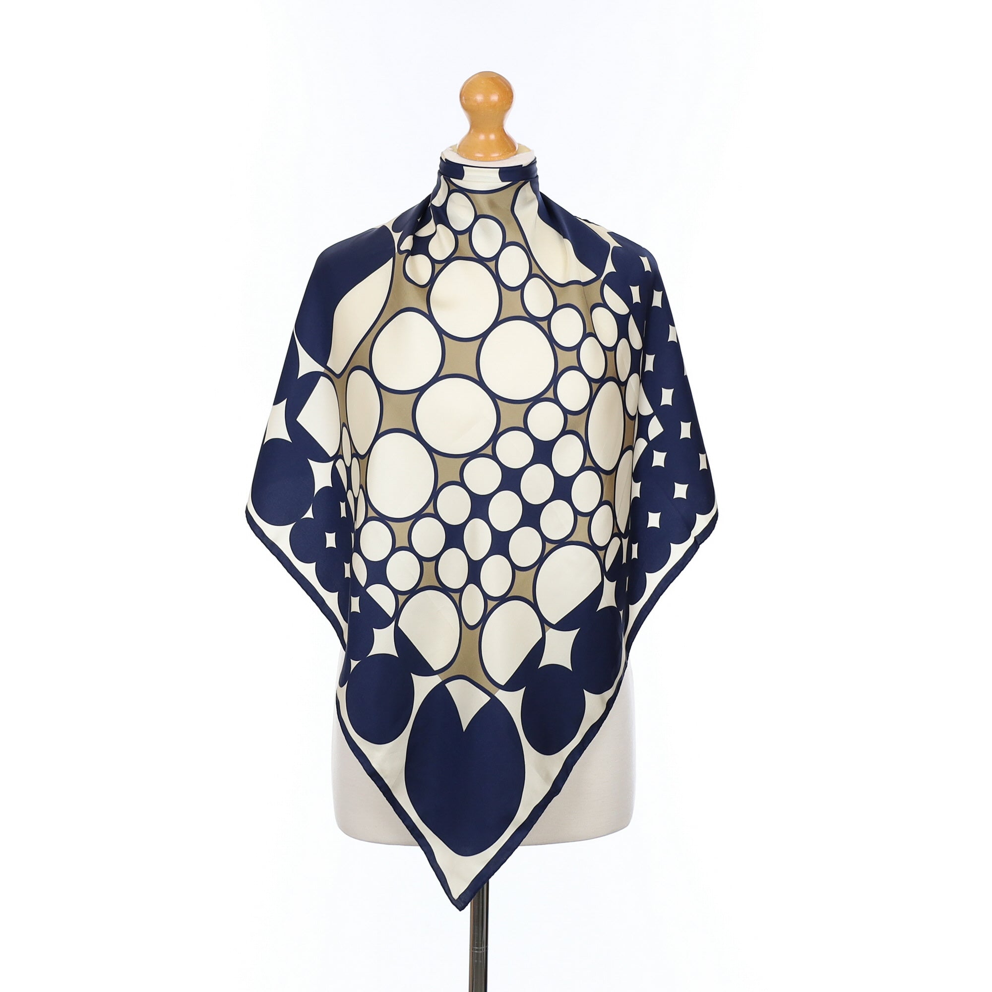 Italian Circle Design Silk Scarf