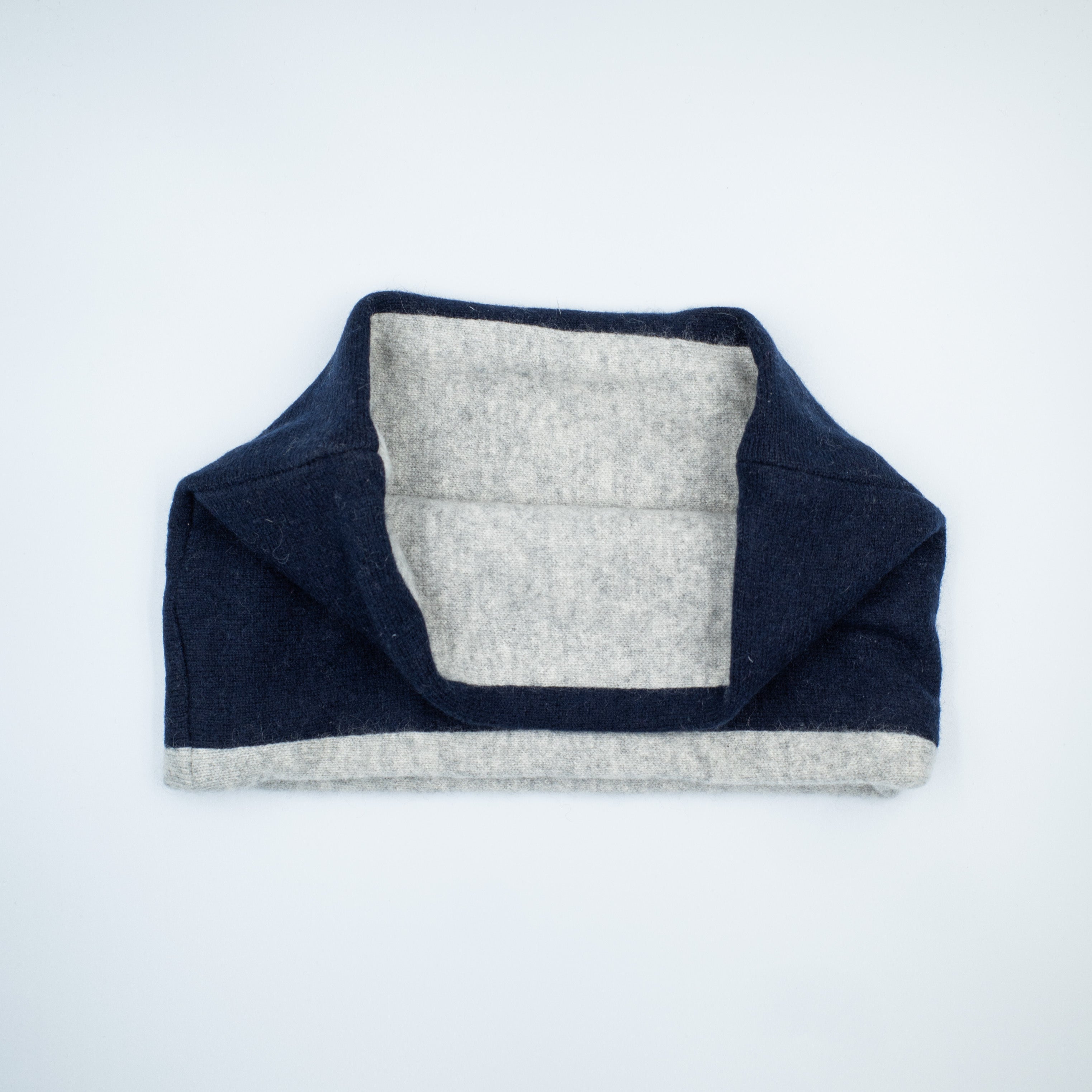 Navy Blue and Mid Grey Neck Warmer