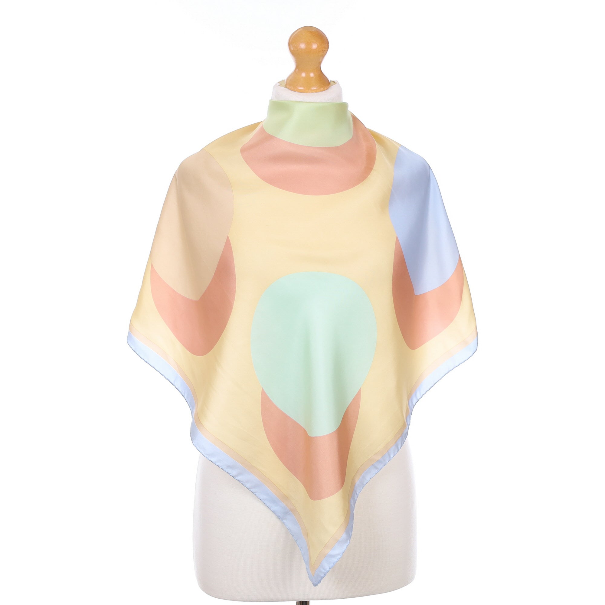 Halston Pastel Retro Silk Scarf
