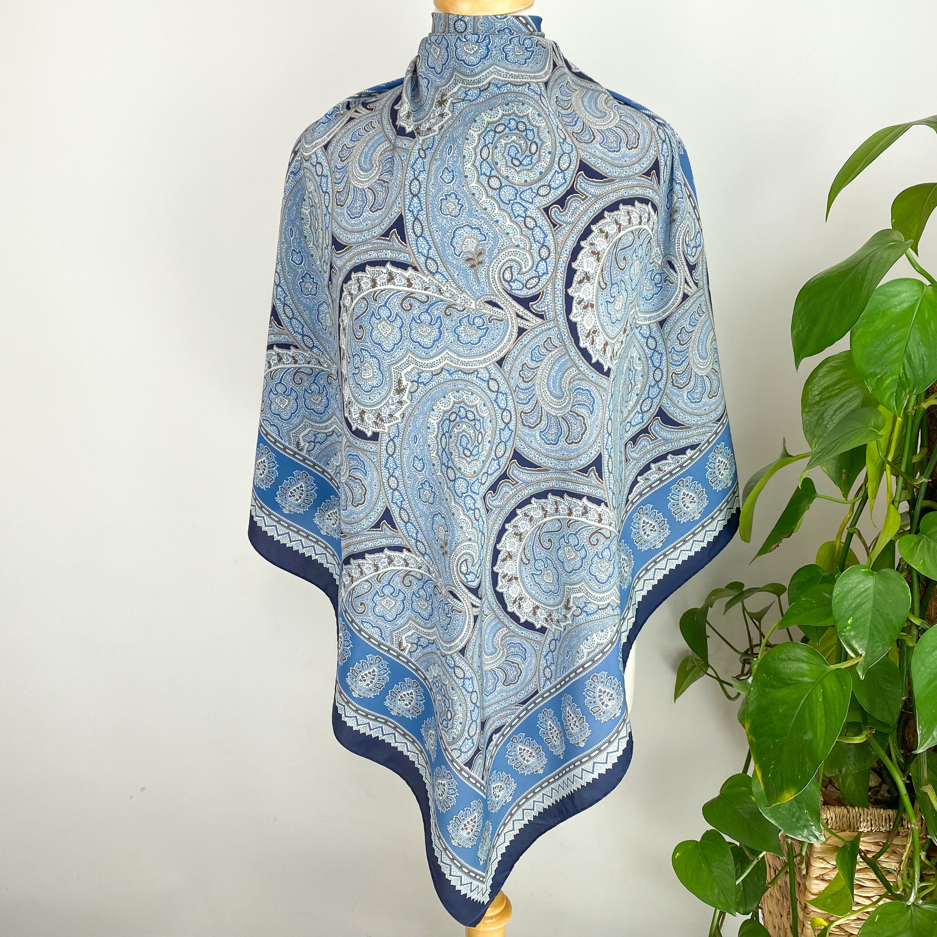 Italian Paisley Vintage Silk Scarf
