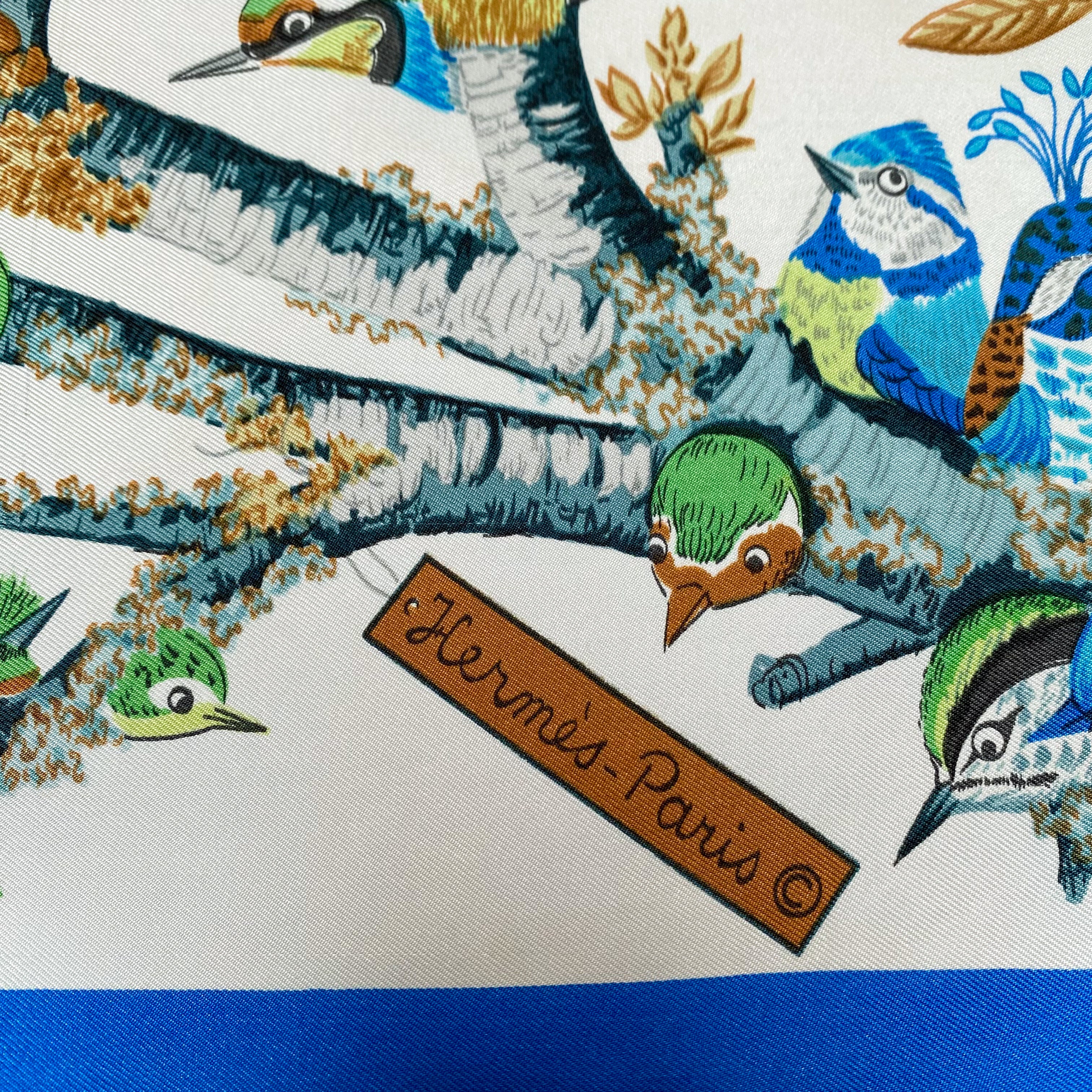 Boxed Hermès Bocage 1971 Vintage Silk Scarf
