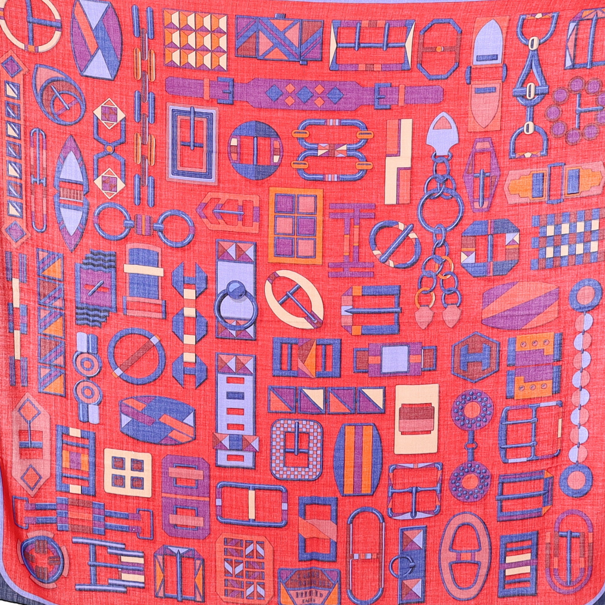 Hermès Carré en Boucles Cashmere Silk Scarf