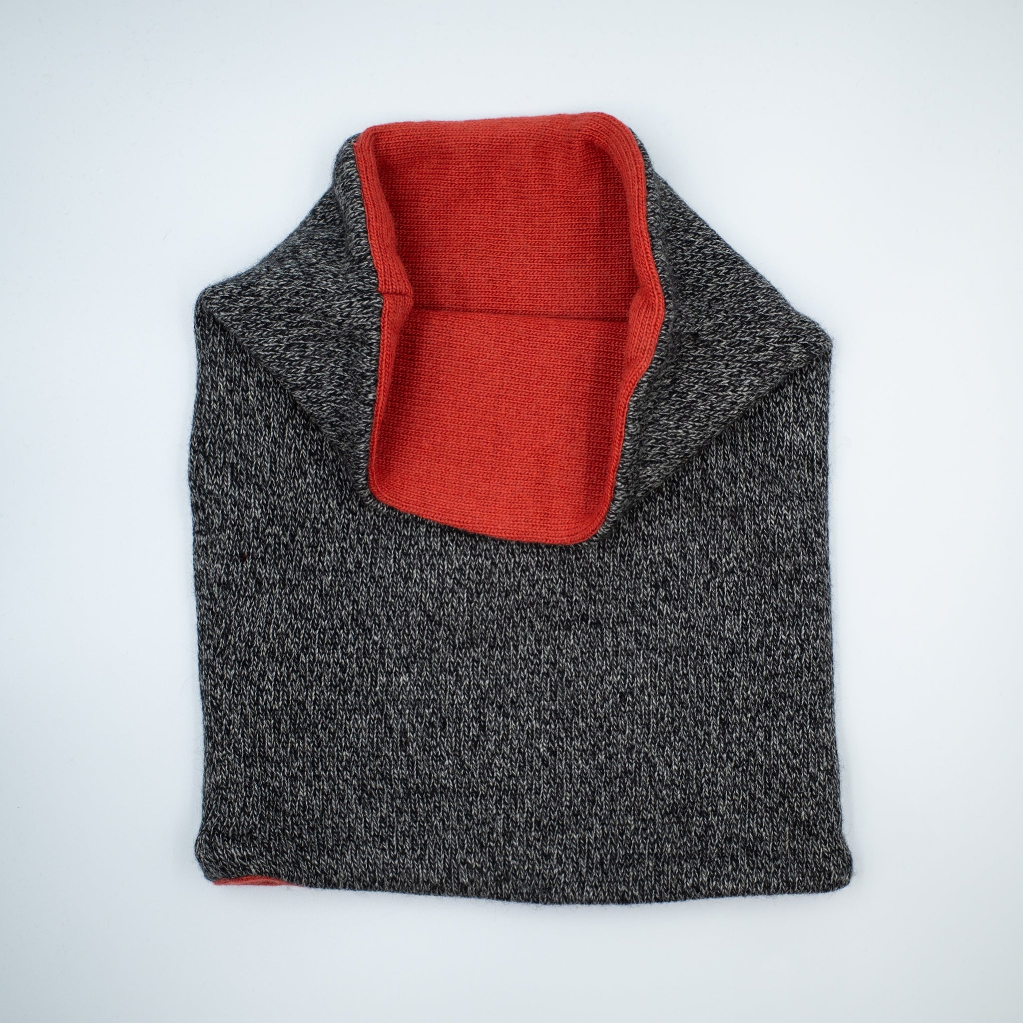 Men’s Charcoal Marl and Orange Double Layered Snood