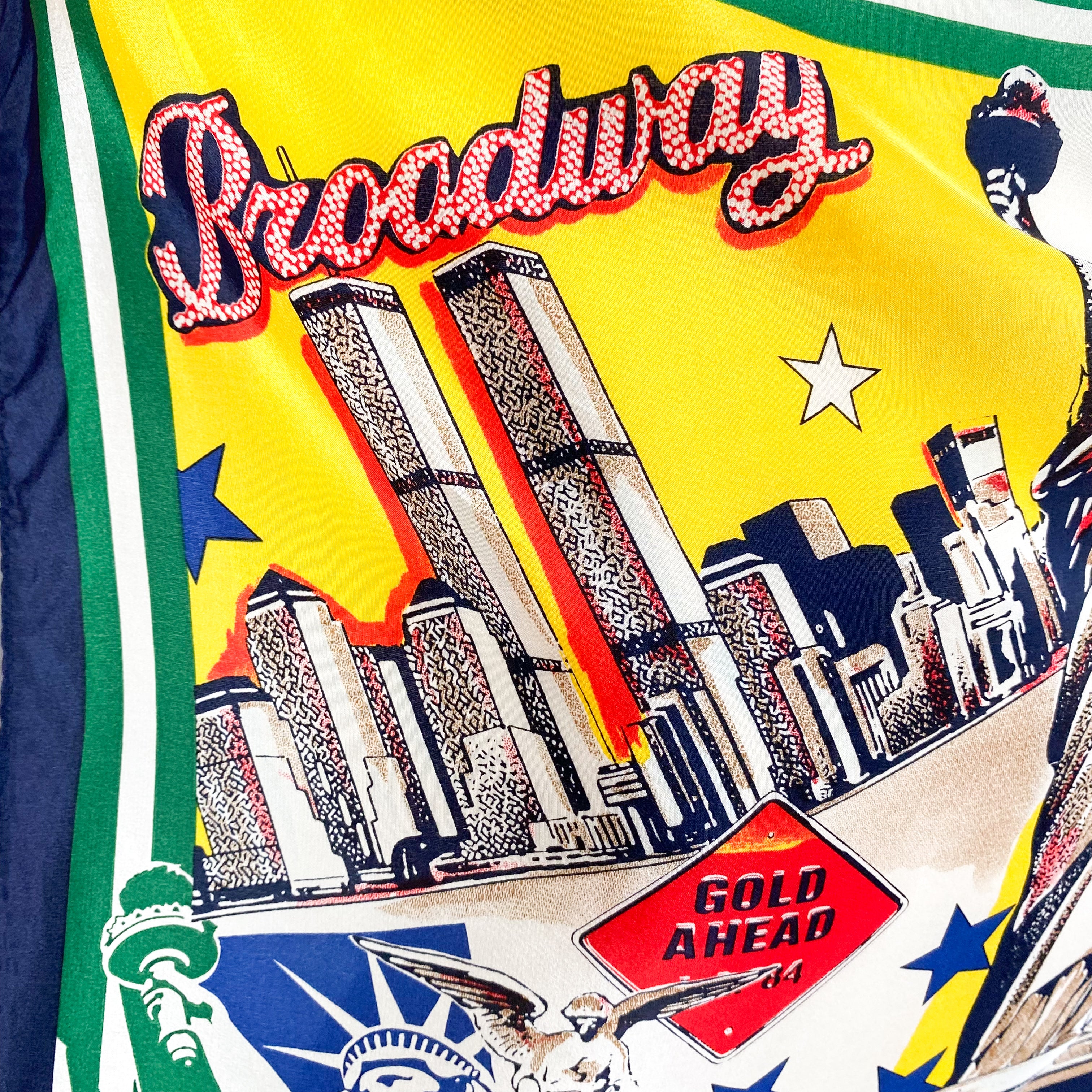 Small New York Design Modern Silk Scarf