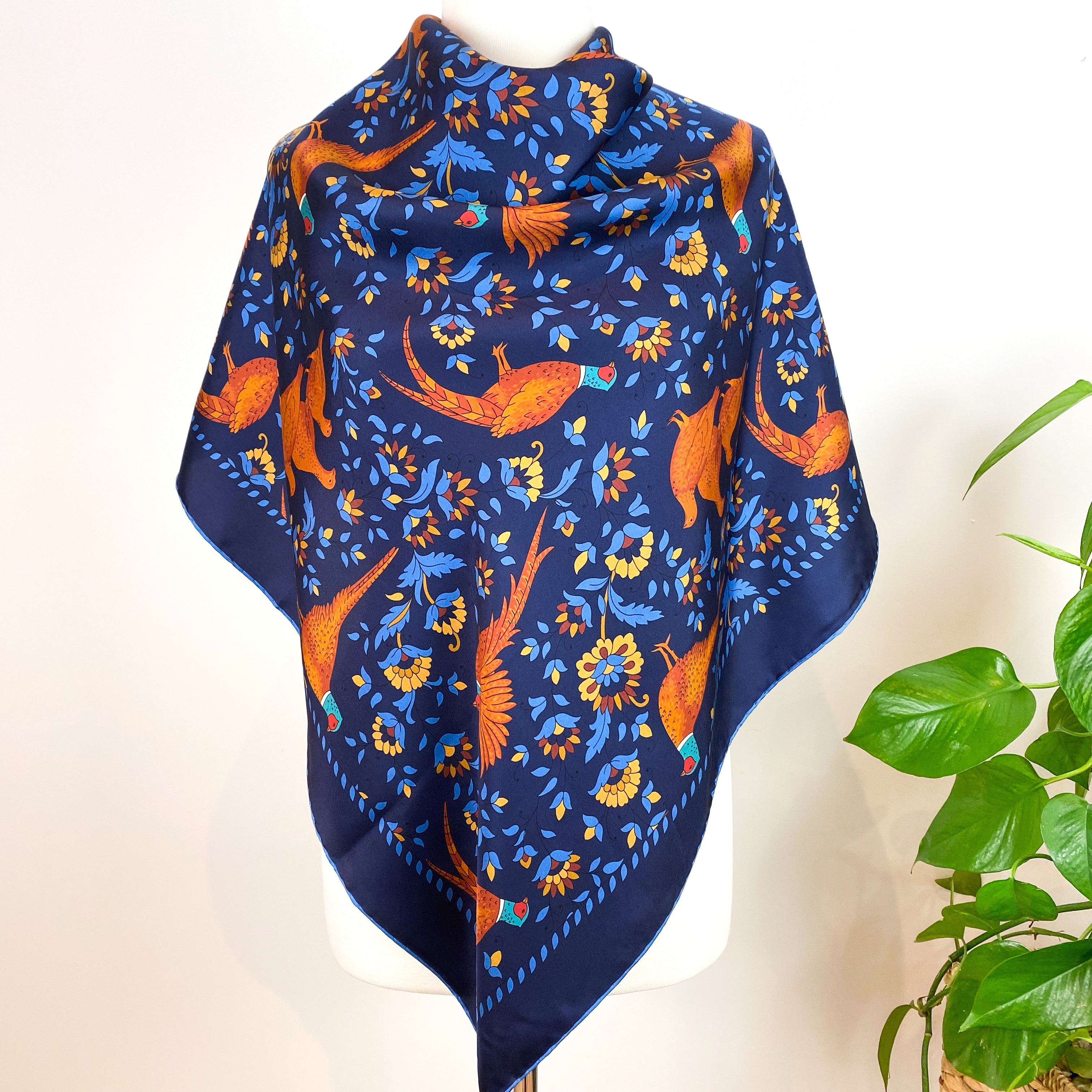 Brand New William & Son Pheasant Design Silk Scarf