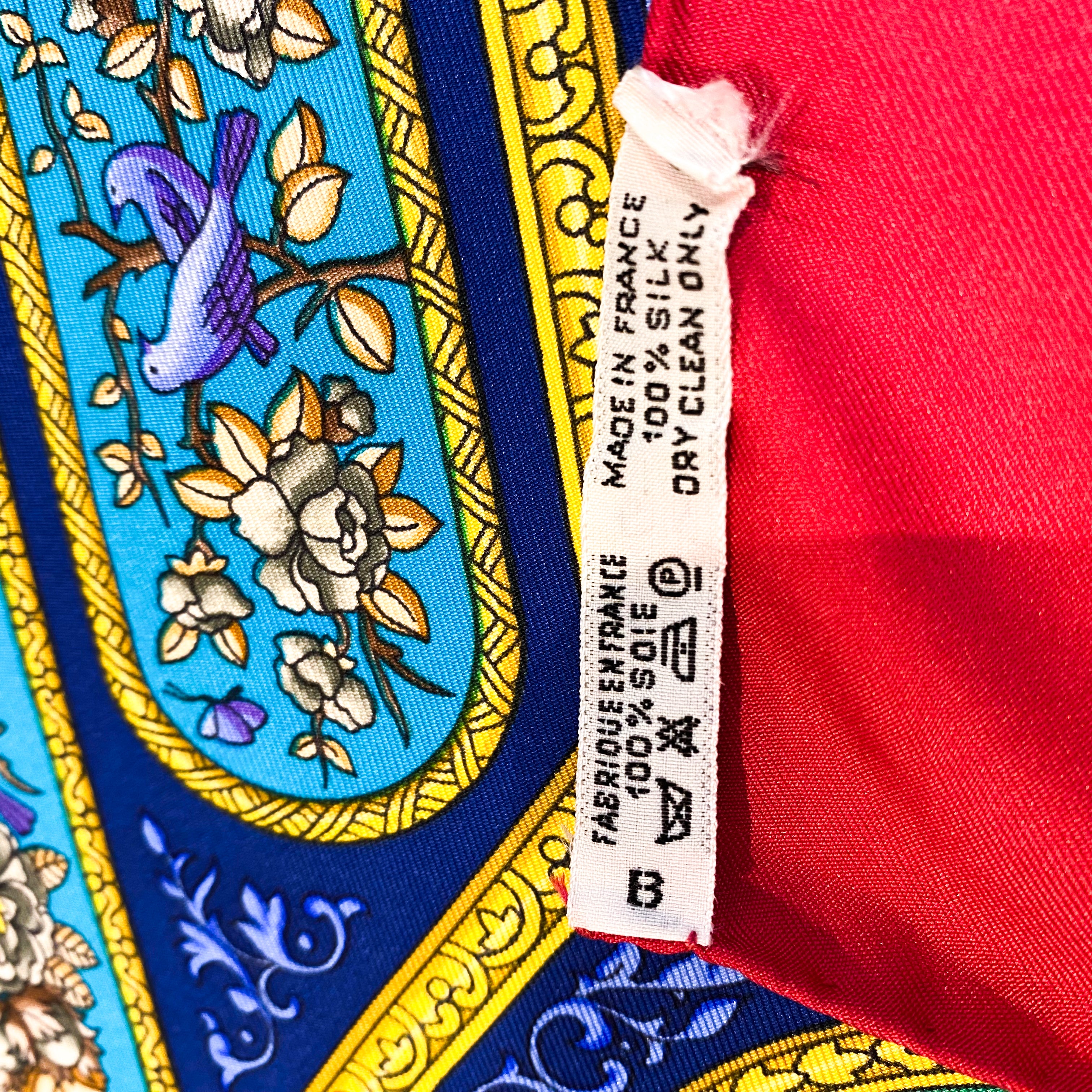 Boxed Hermes Qalamdan Vintage Silk Scarf