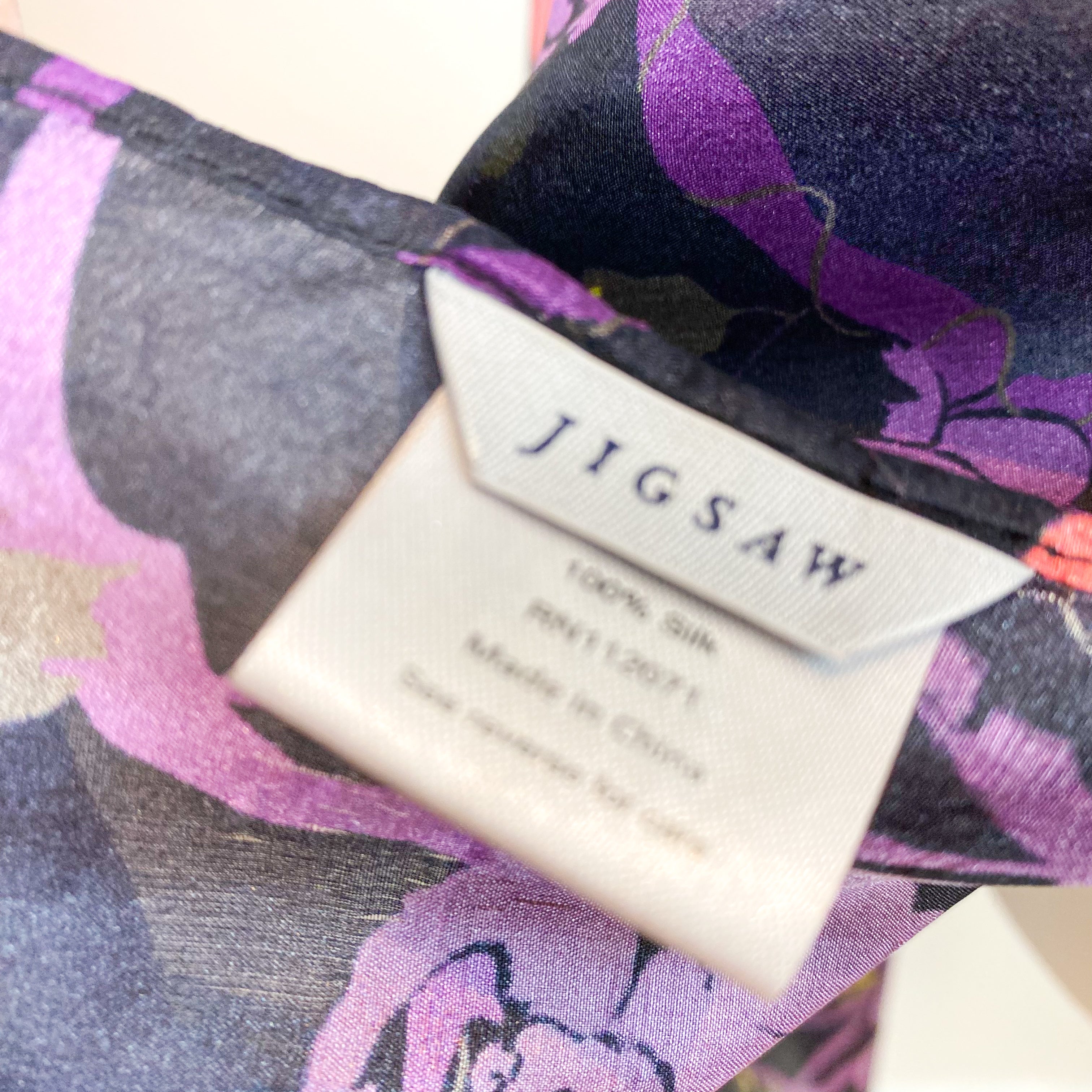 Jigsaw Floral Wrap Style Silk Scarf