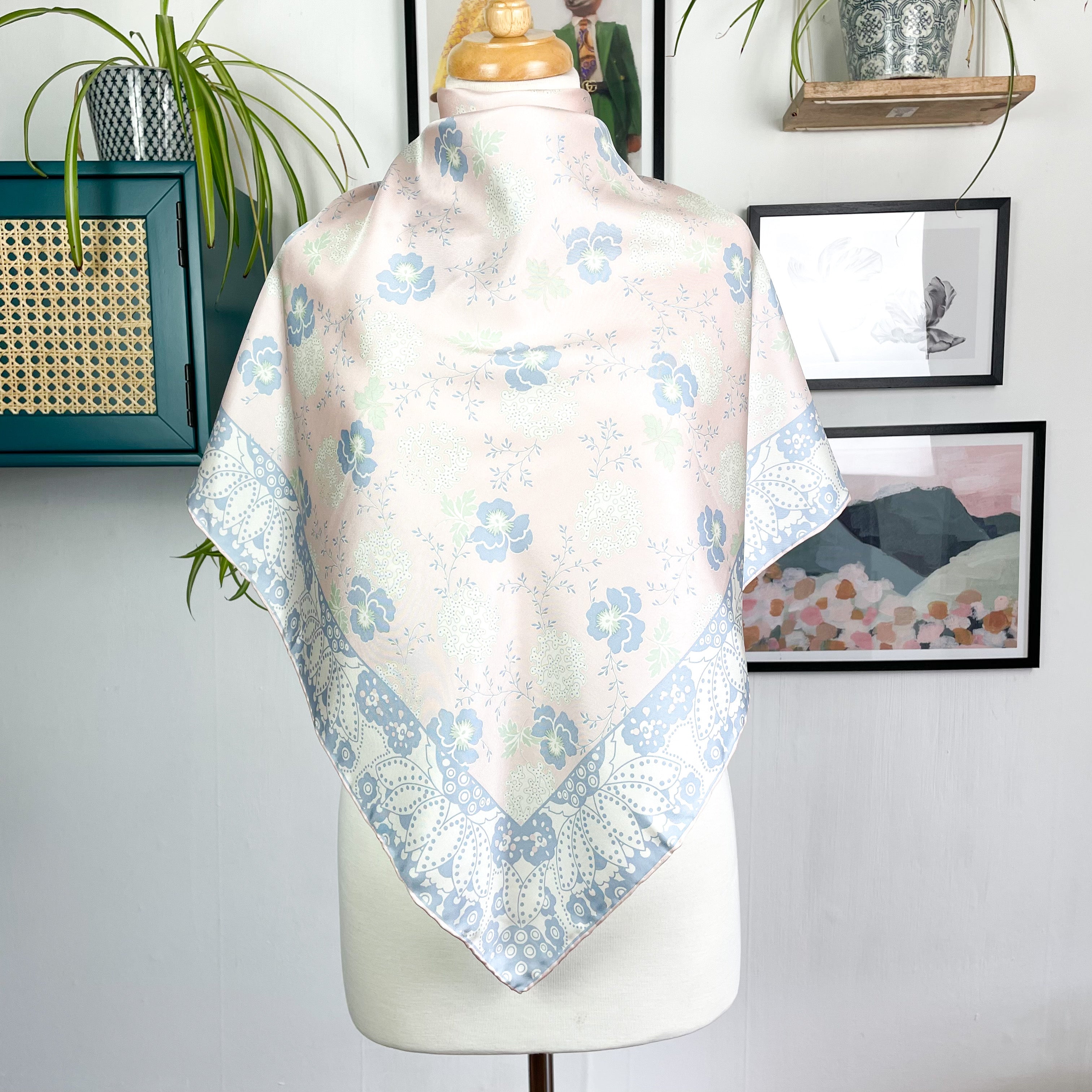 Beckford Floral Vintage Silk Scarf
