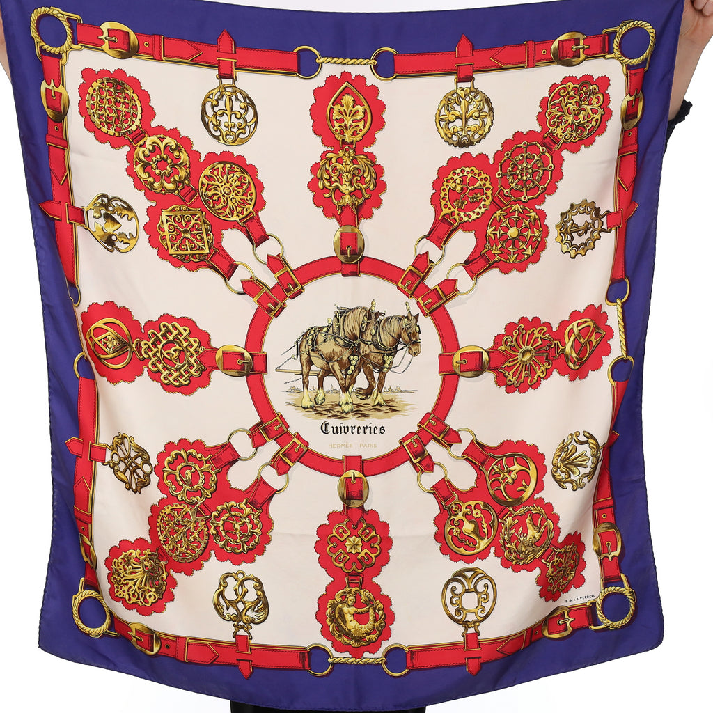 Hermès Cuiveeries Silk Scarf
