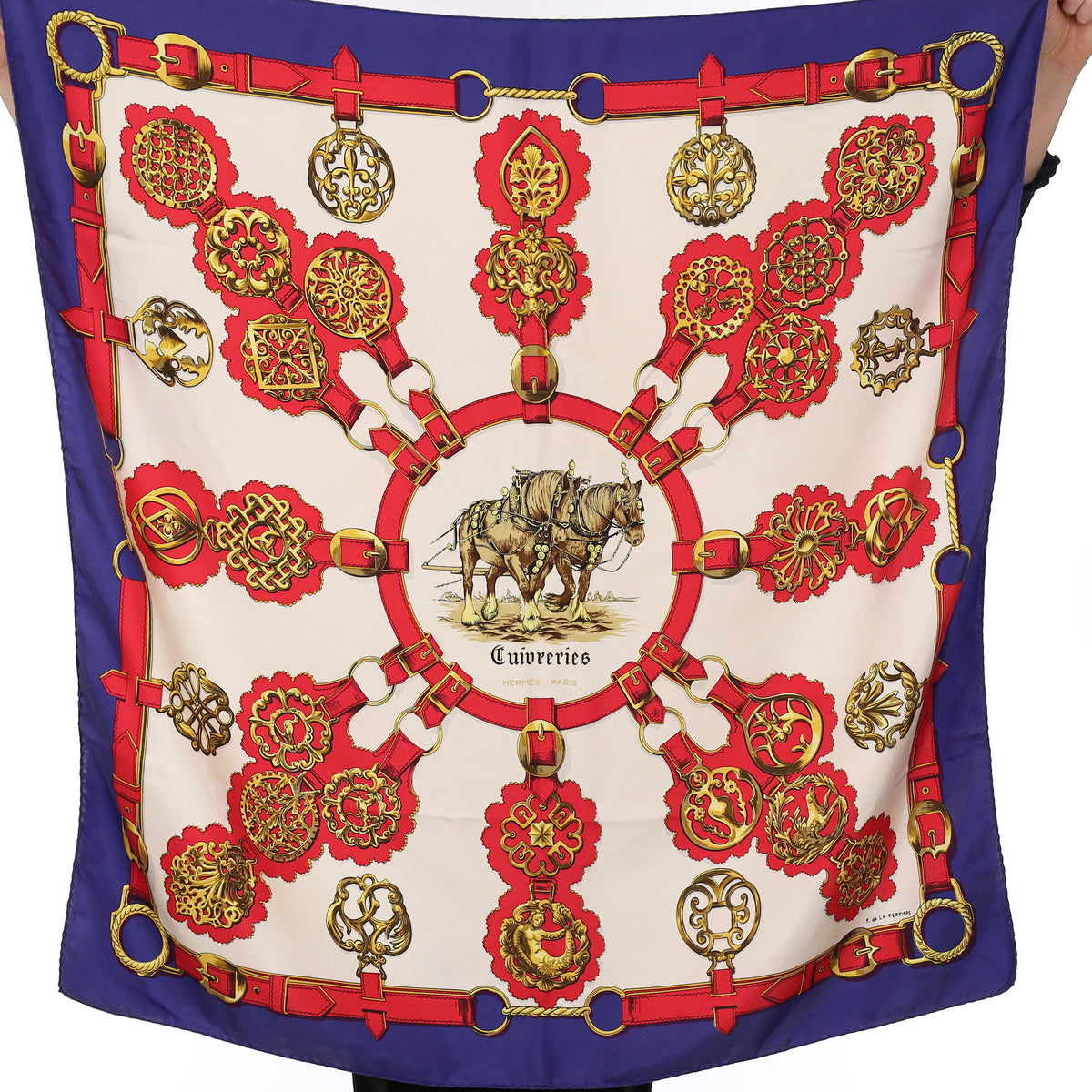 Hermès Cuiveeries Silk Scarf