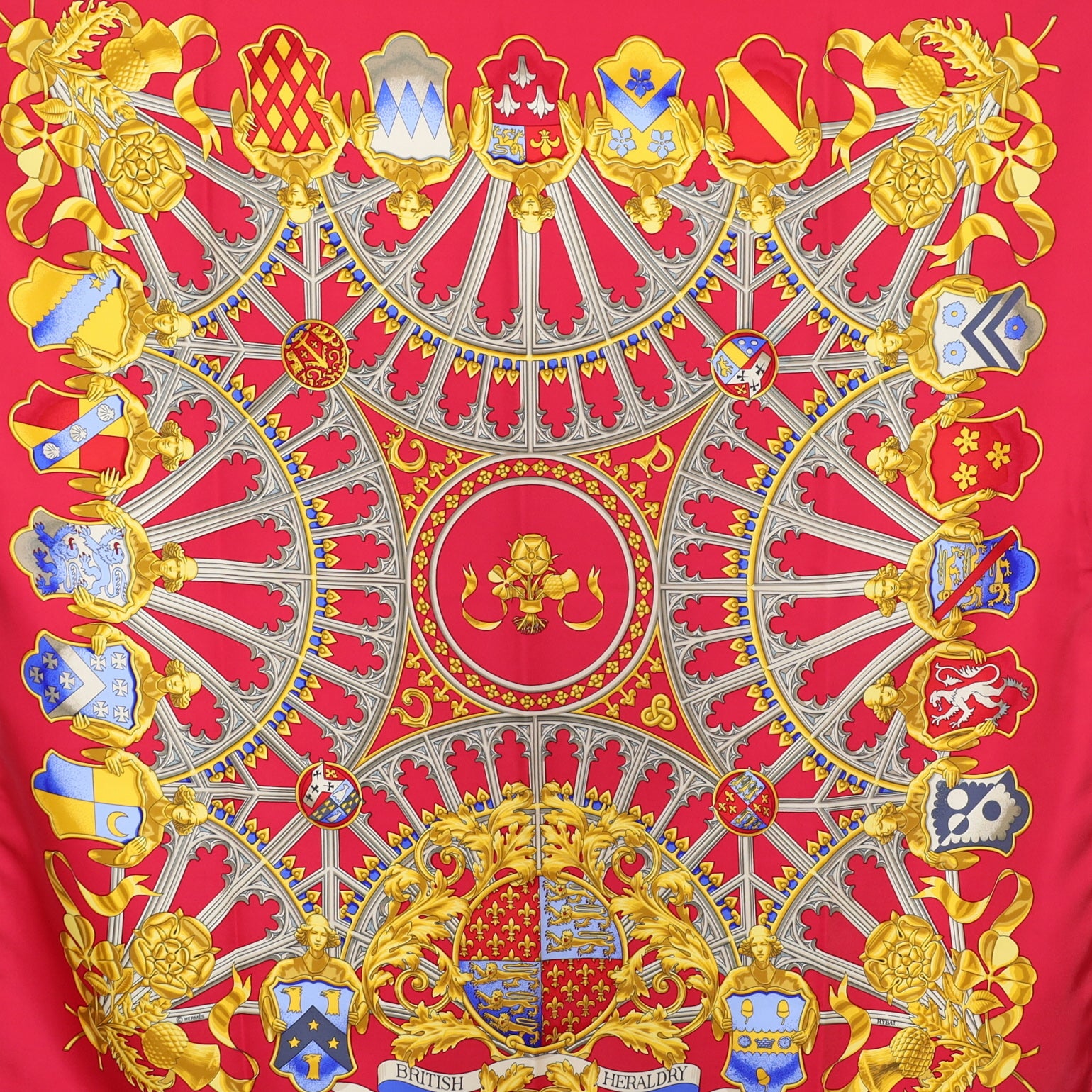 Hermès British Heraldry Silk Scarf