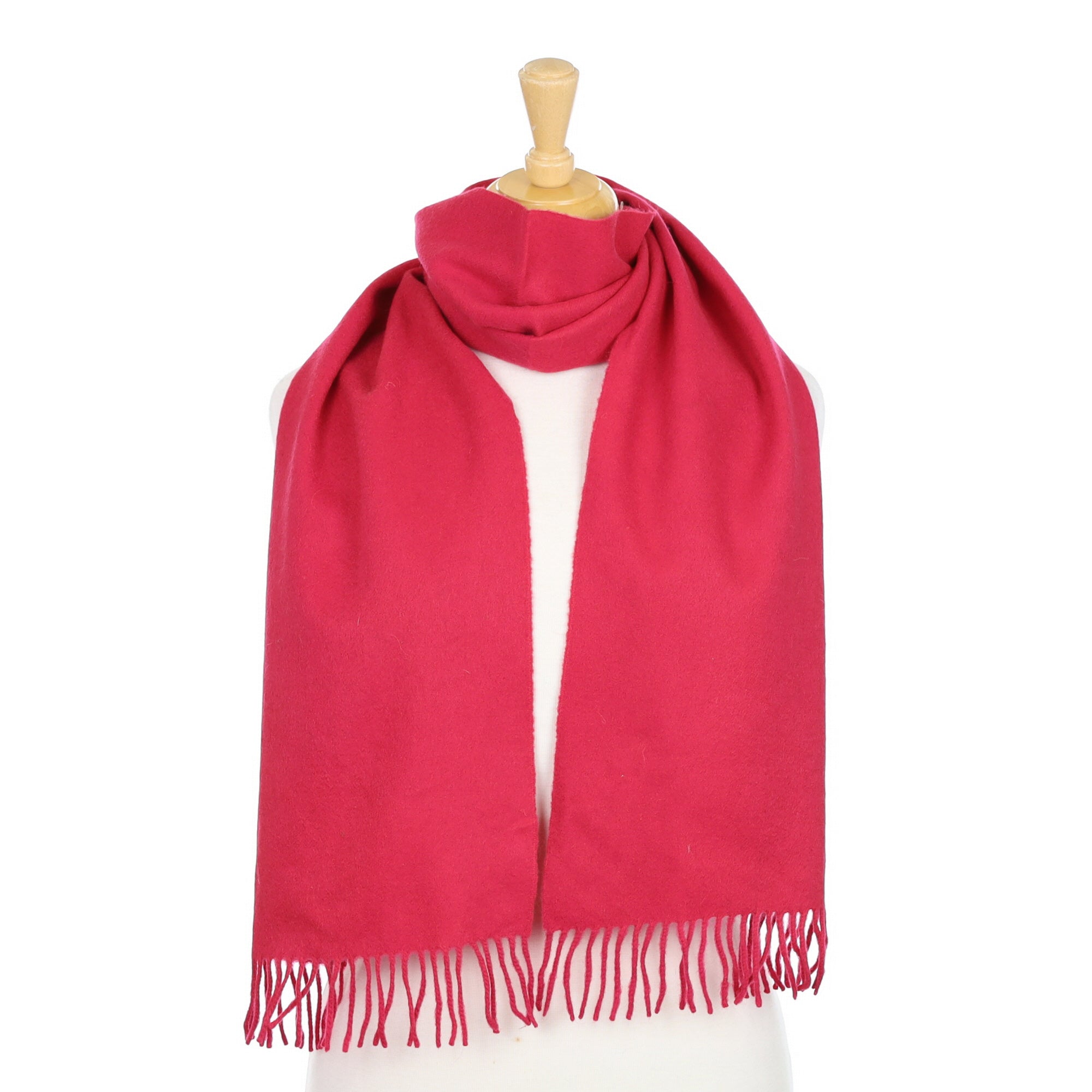 Deep Raspberry Pink Woven Scarf