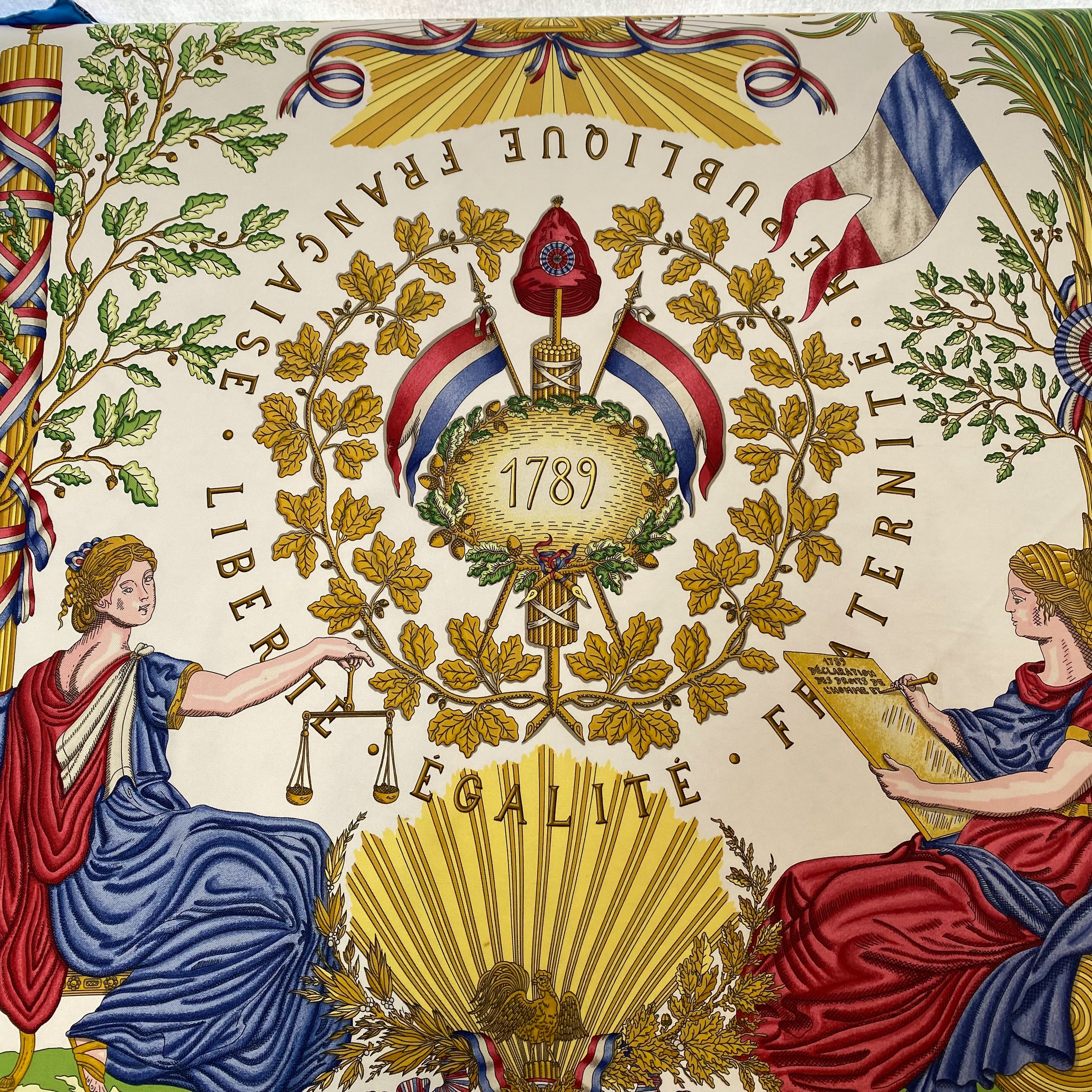 Boxed Hermes Liberte Egalite 1988 Designer Silk Scarf