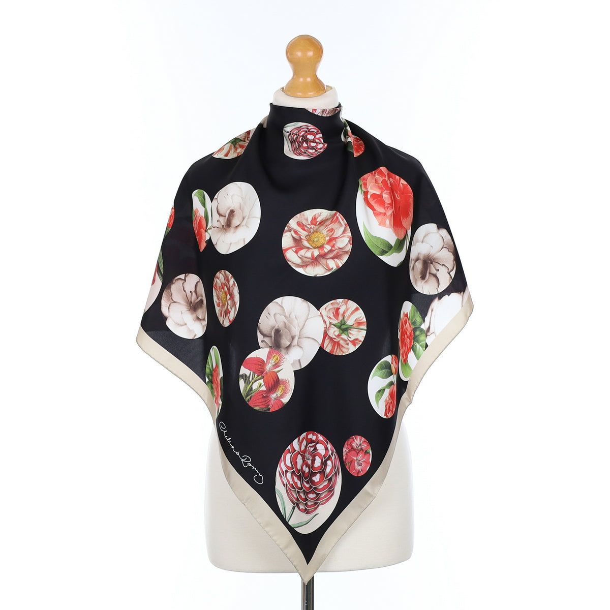Immaculate Clelia & Romy Flower Circles Silk Scarf