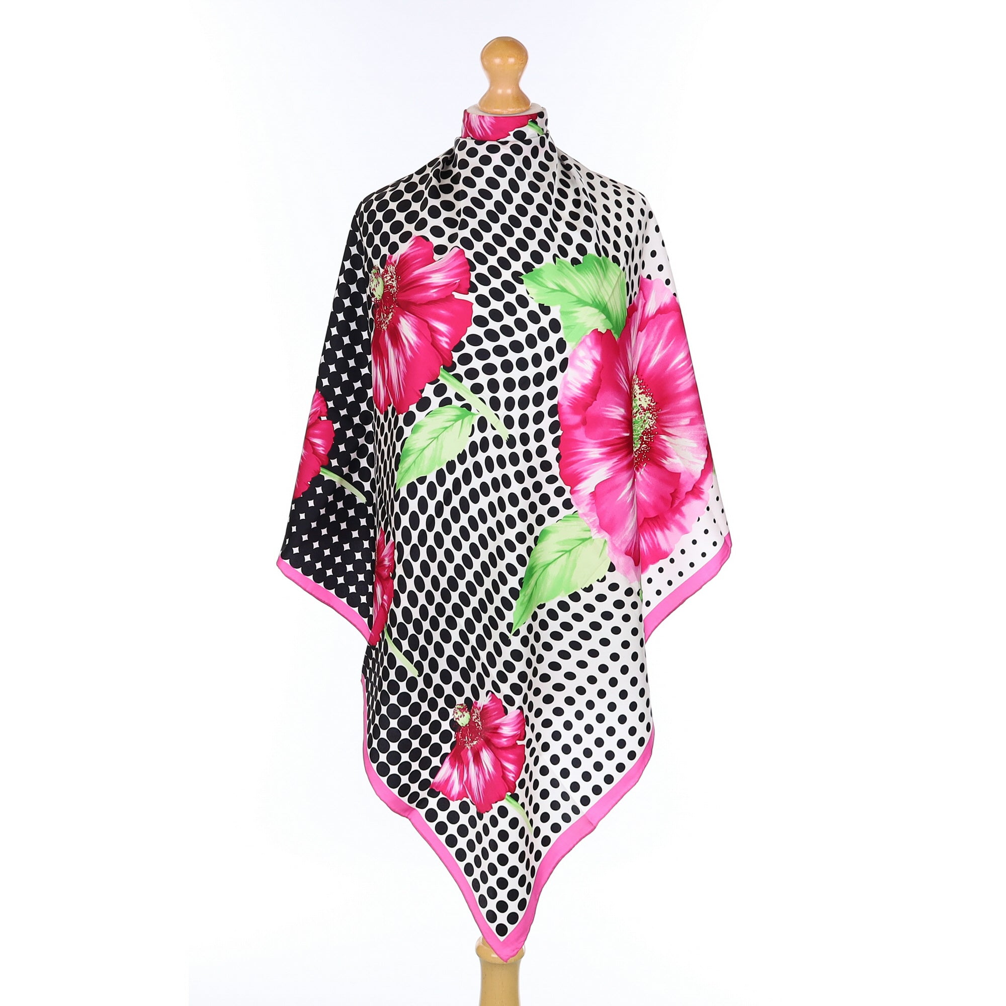 Abstract Floral Silk Scarf