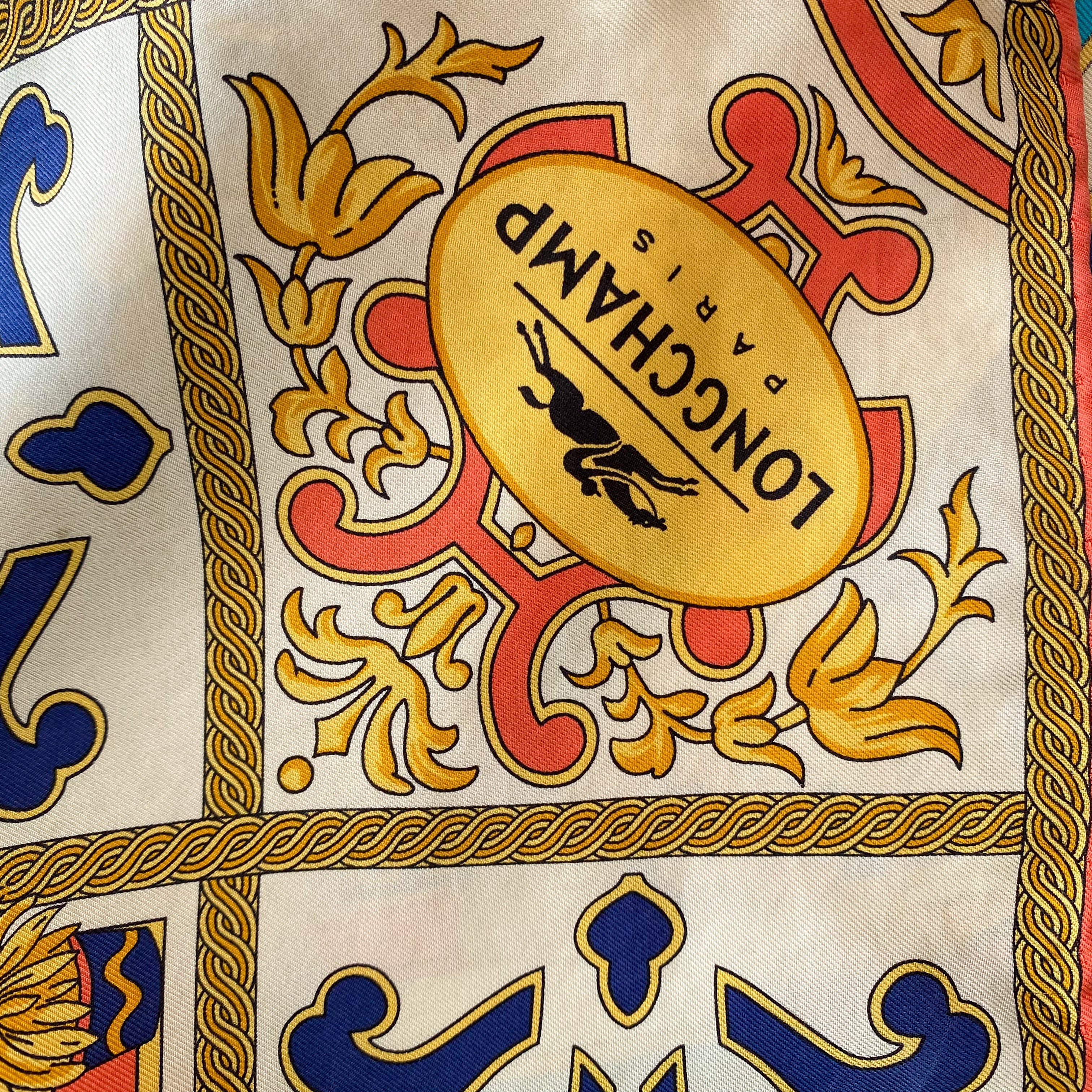 Longchamp Designer Silk Scarf