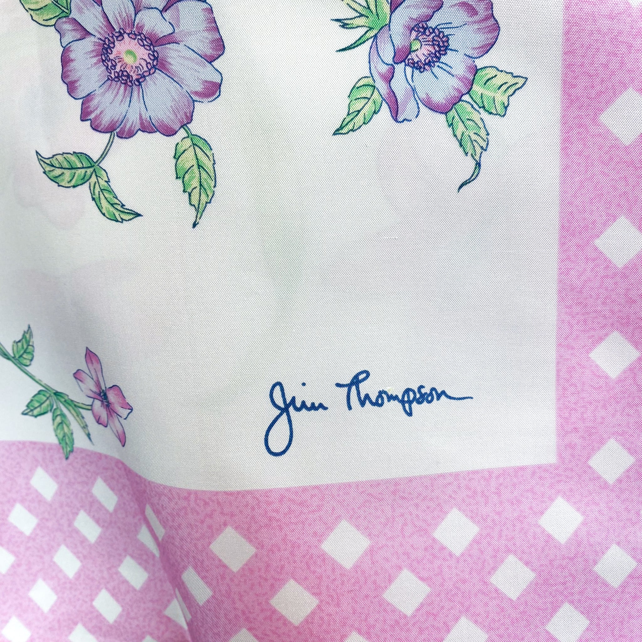 Unworn Boxed Jim Thompson Floral Silk Scarf