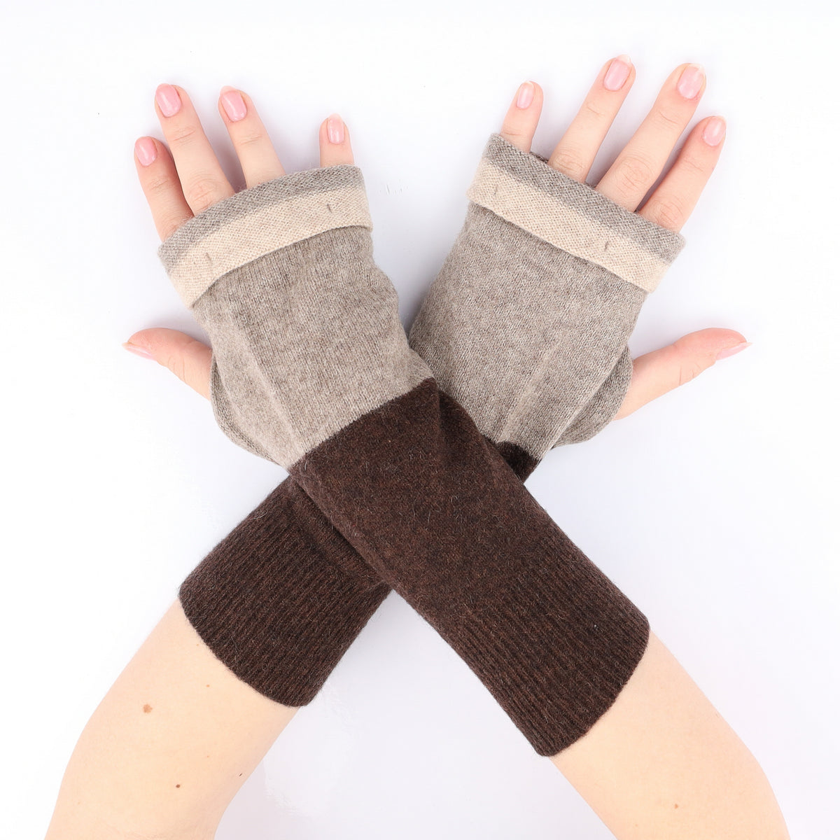 Chocolate and Mocha Fingerless Gloves