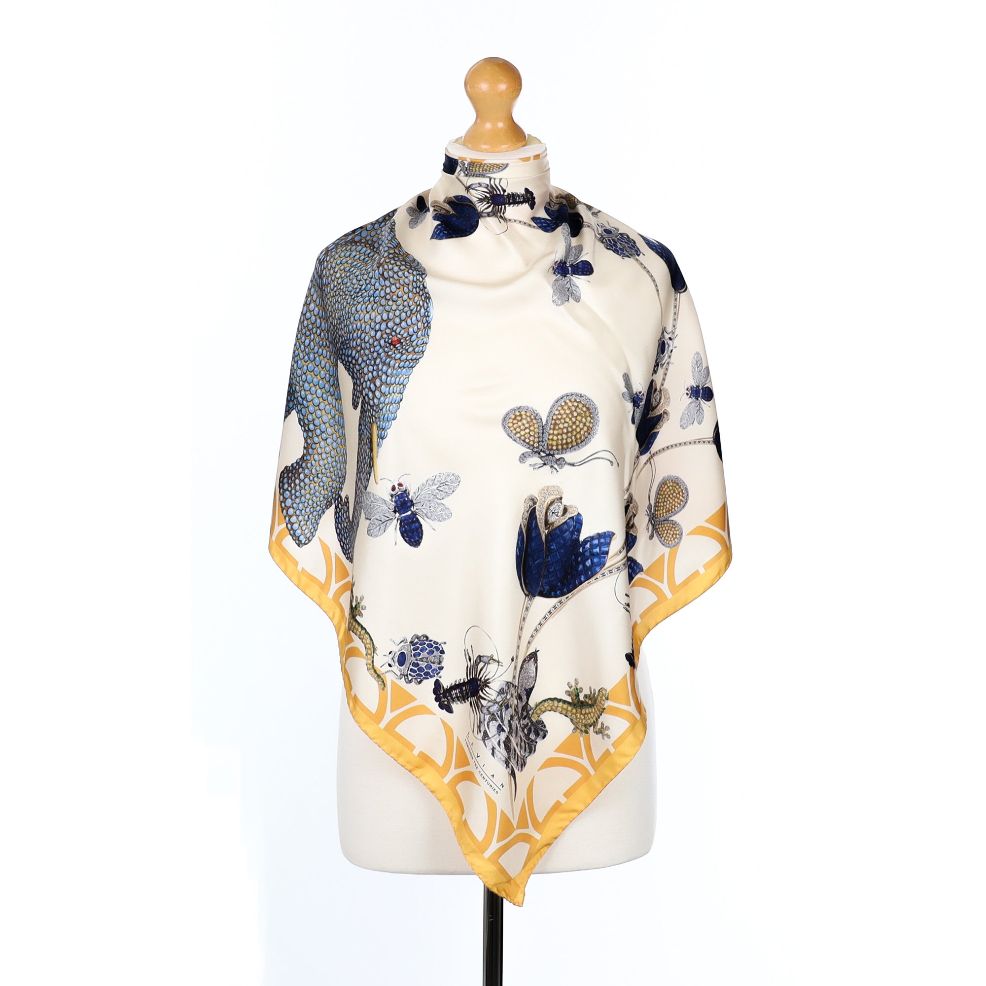 Le Vian Elephant Vintage Silk Scarf