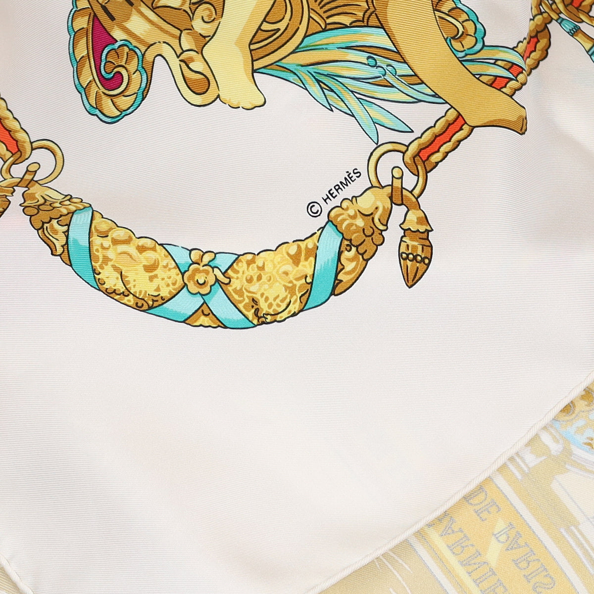 Hermès Hommage a Charles Garnier Architecte de L’Opera de Paris Silk Scarf