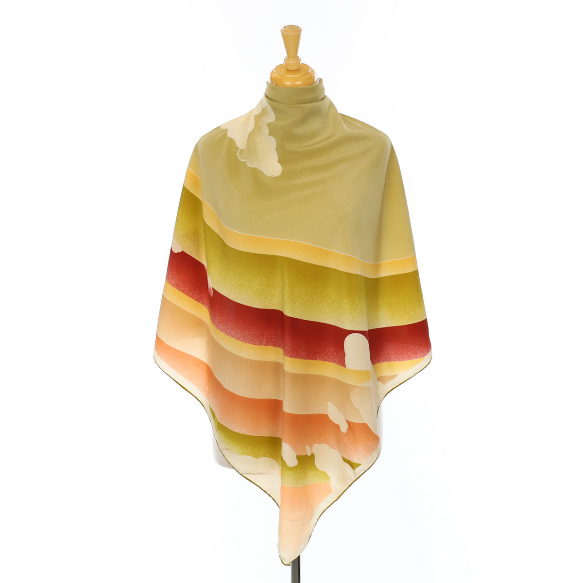 Italian Striped Vintage Silk Scarf