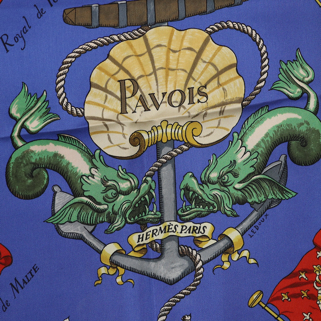 Brand New Boxed Hermès Pavois Silk Scarf
