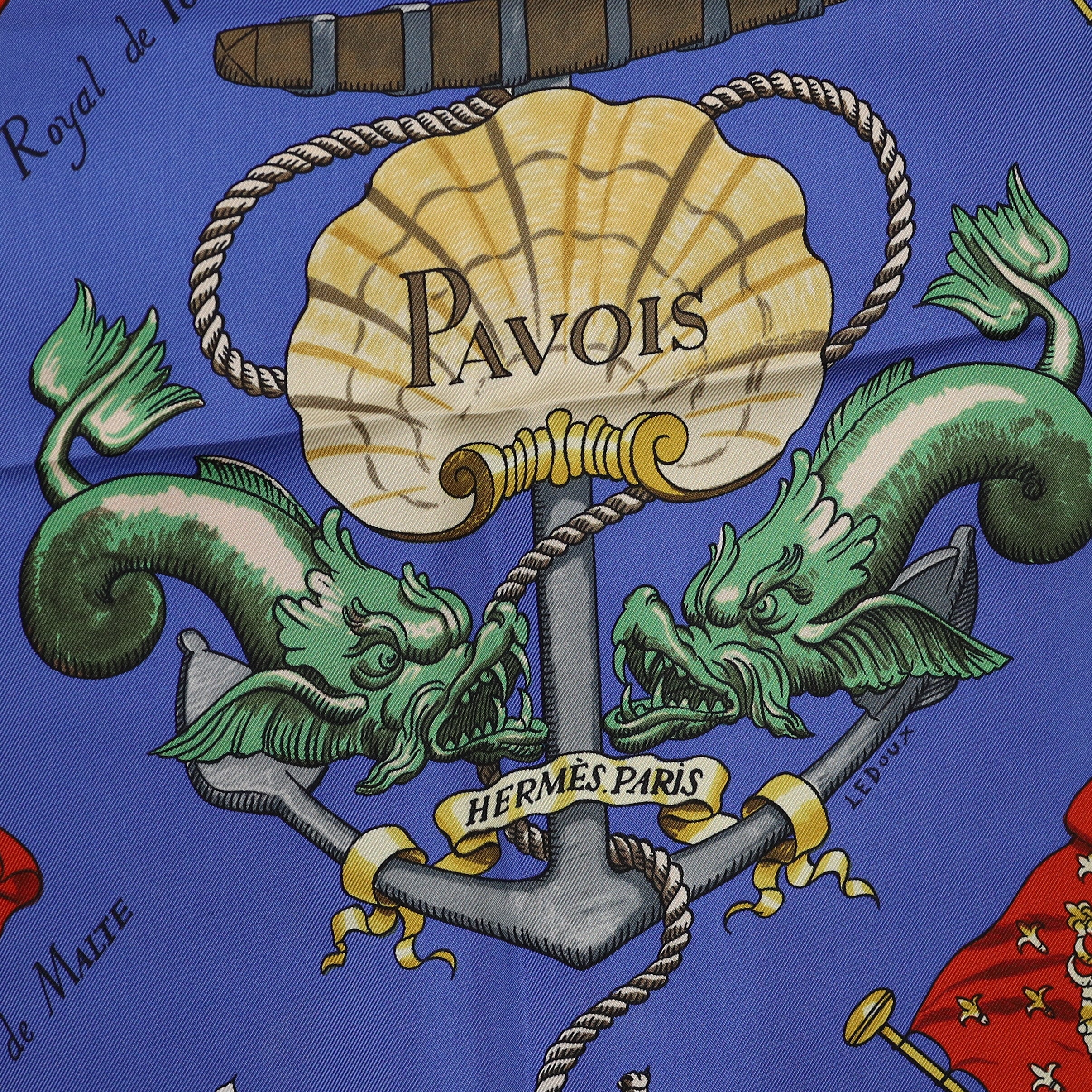 Brand New Boxed Hermès Pavois Silk Scarf