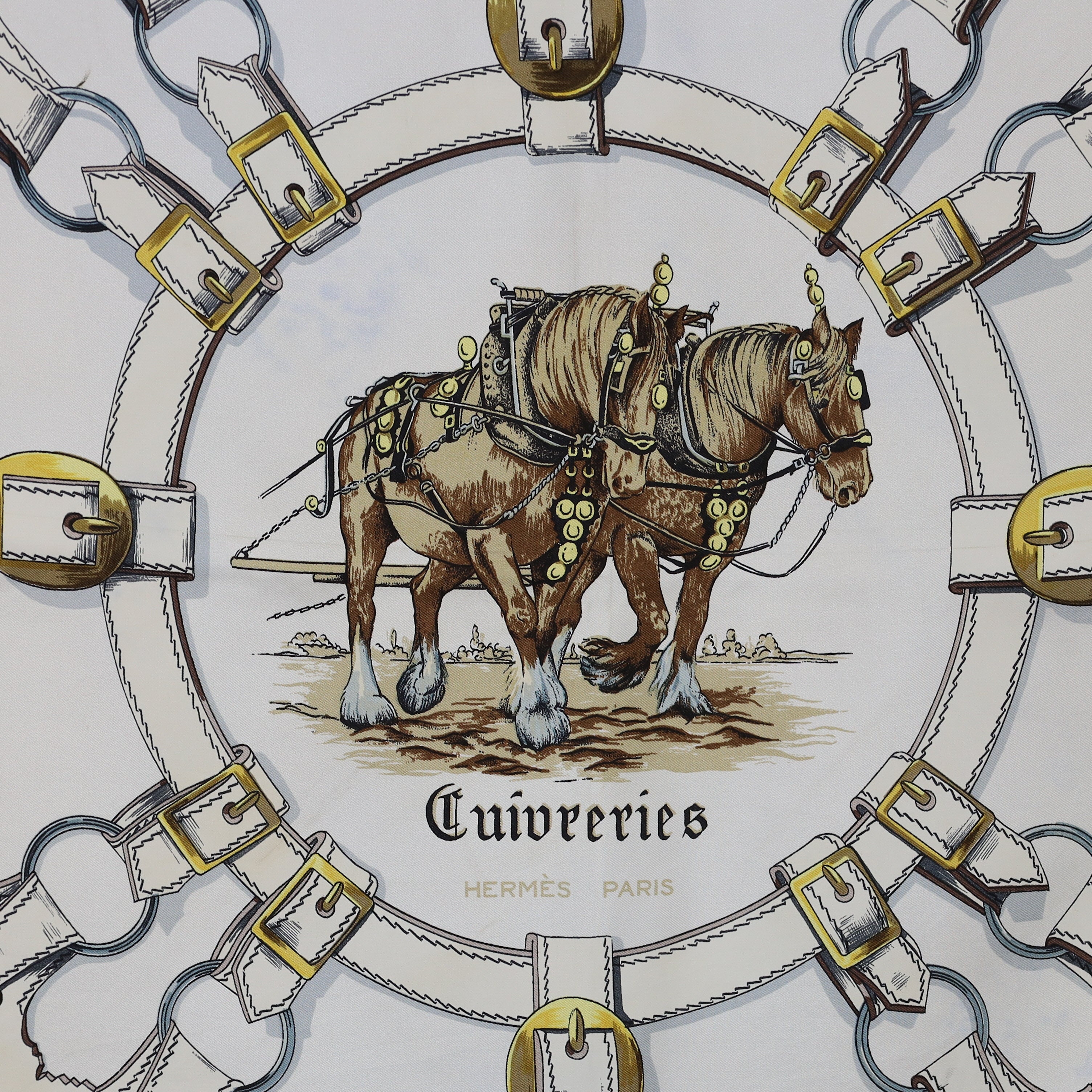Hermès Cuiveeries Silk Scarf