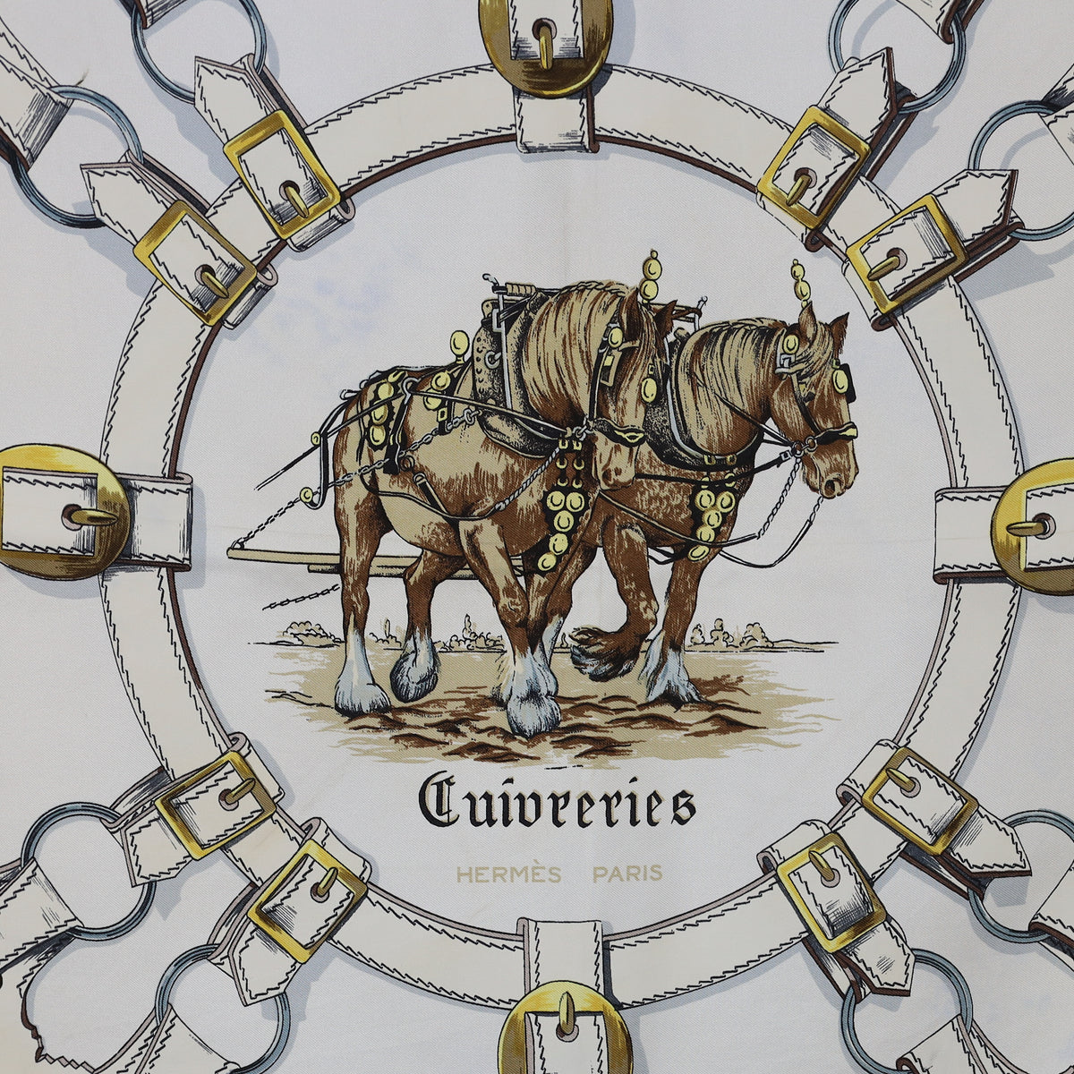 Hermès Cuiveeries Silk Scarf