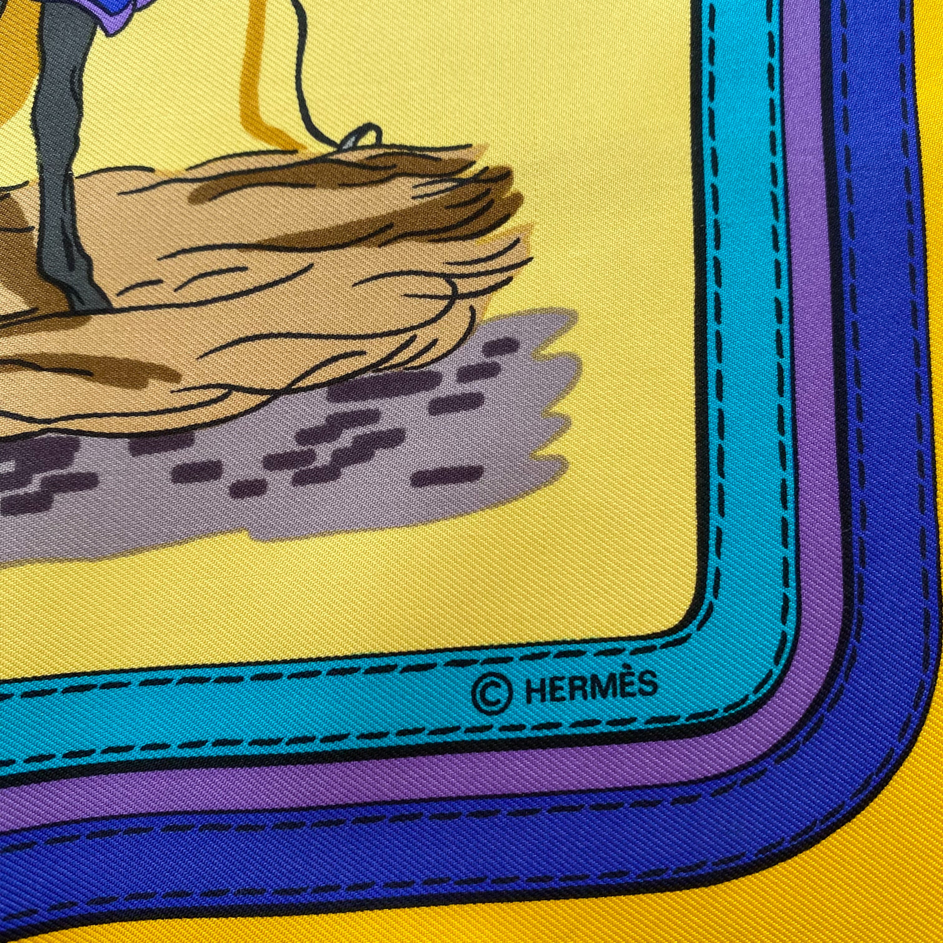 Hermès Ecuries Equestrian Silk Scarf