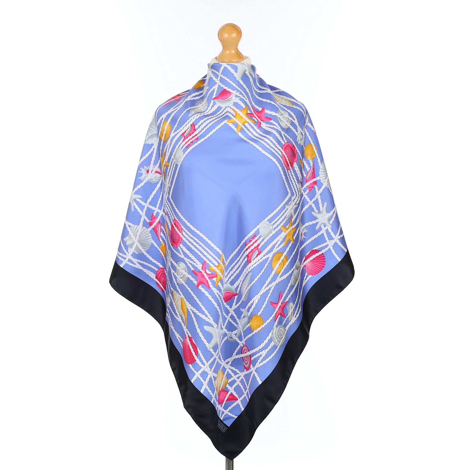 Immaculate Carlisle Blue Sea Theme Silk Scarf