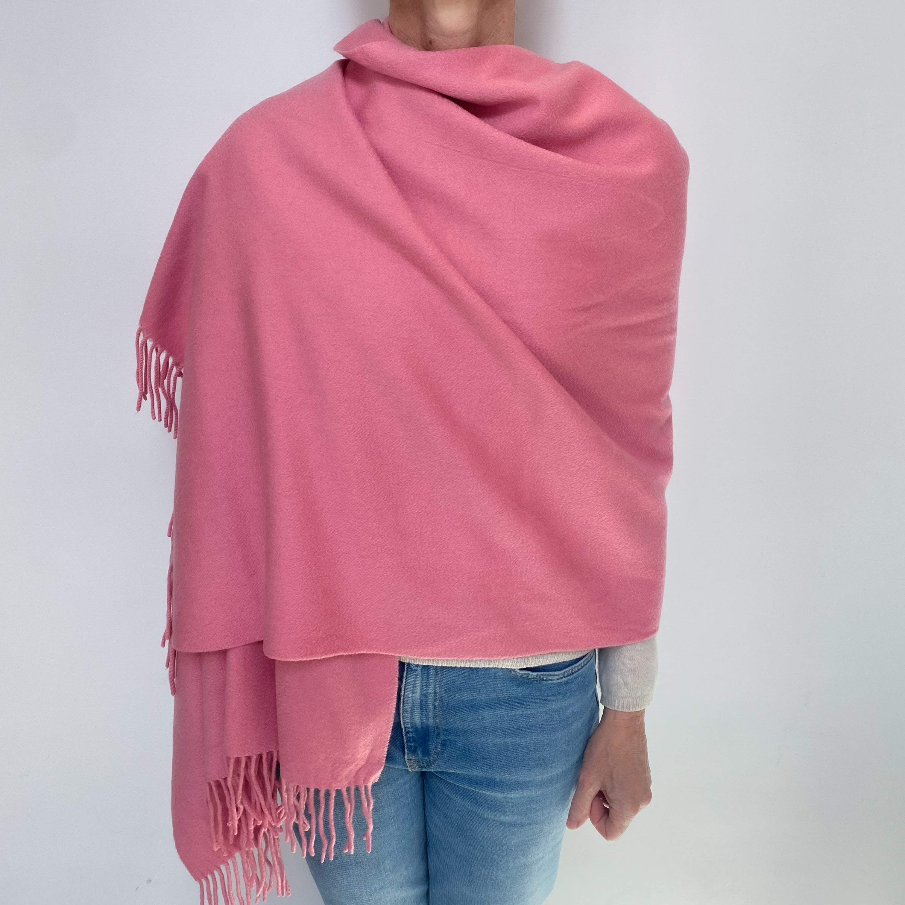 Sugar Mouse Pink Cashmere Wrap Large