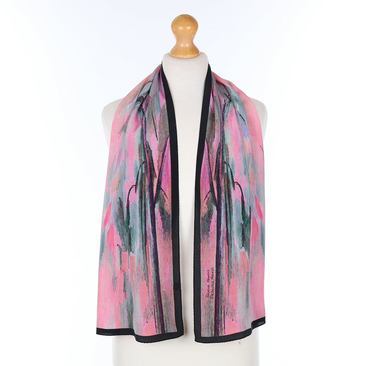 Patrick Francis Pink Patterned Silk Scarf