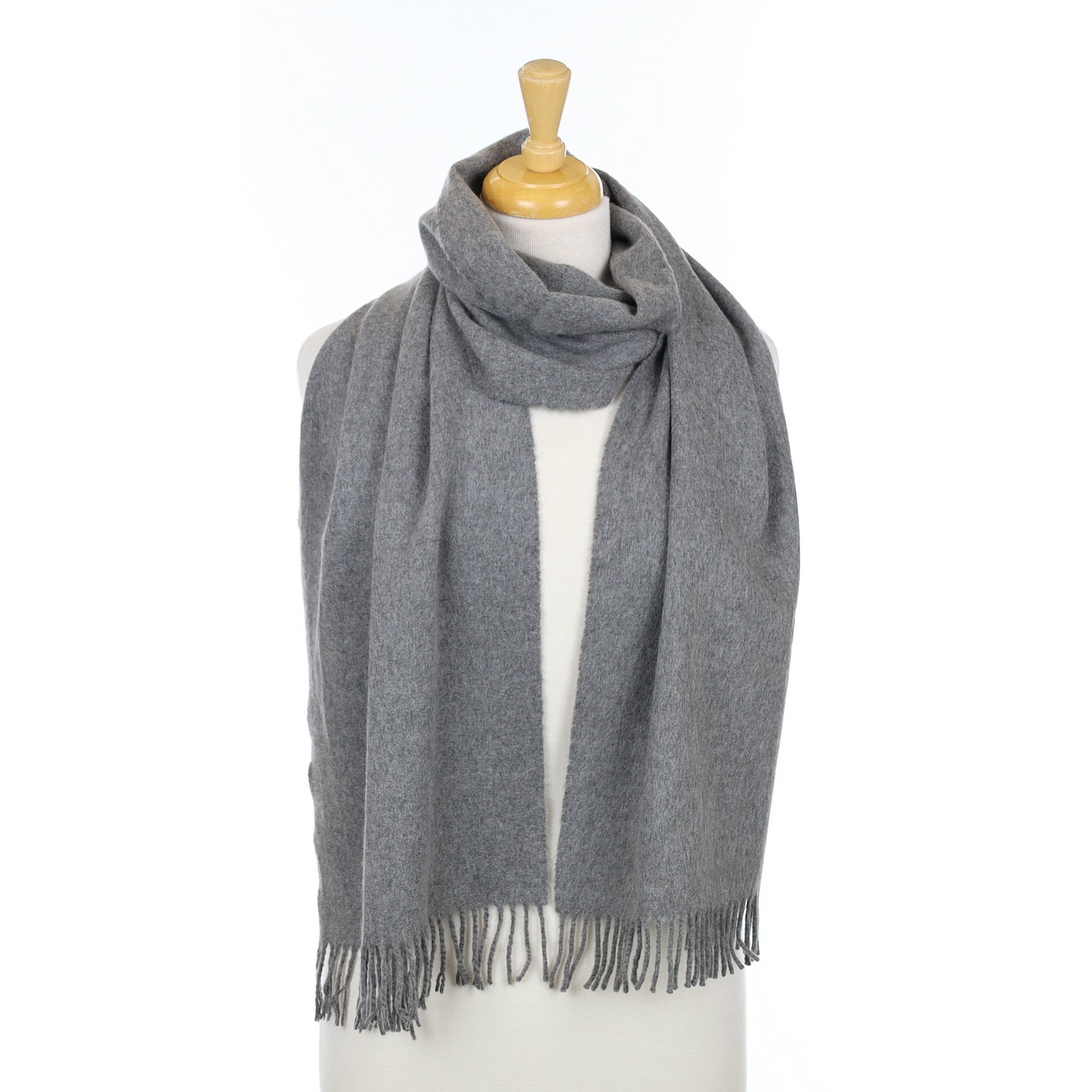 Scottish Johnstons Ash Grey Cashmere Woven Scarf