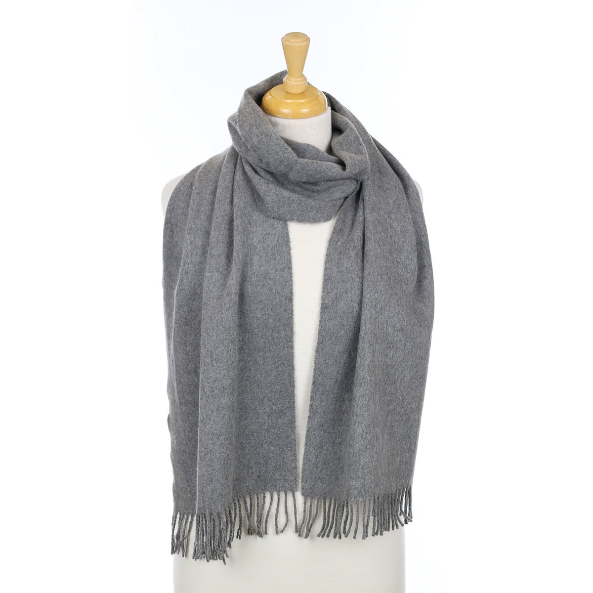 Scottish Johnstons Ash Grey Cashmere Woven Scarf