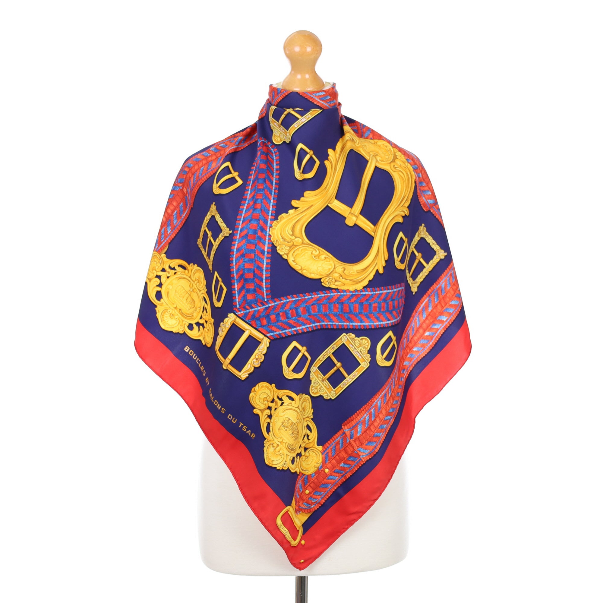 Pristine Hermès Boucles et Galons du Tsar 70 Silk Scarf Quite Rare