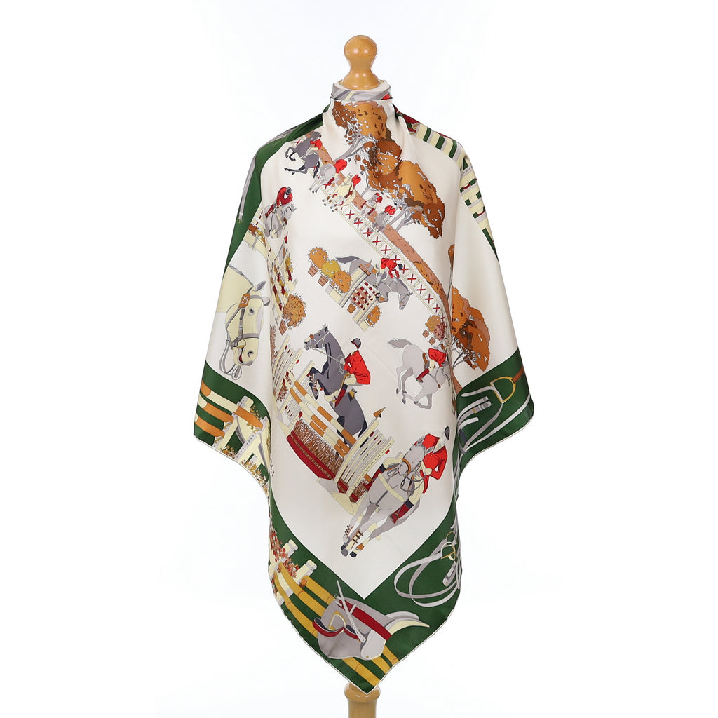 Brand New Gucci Show Jumping Vintage Silk Scarf
