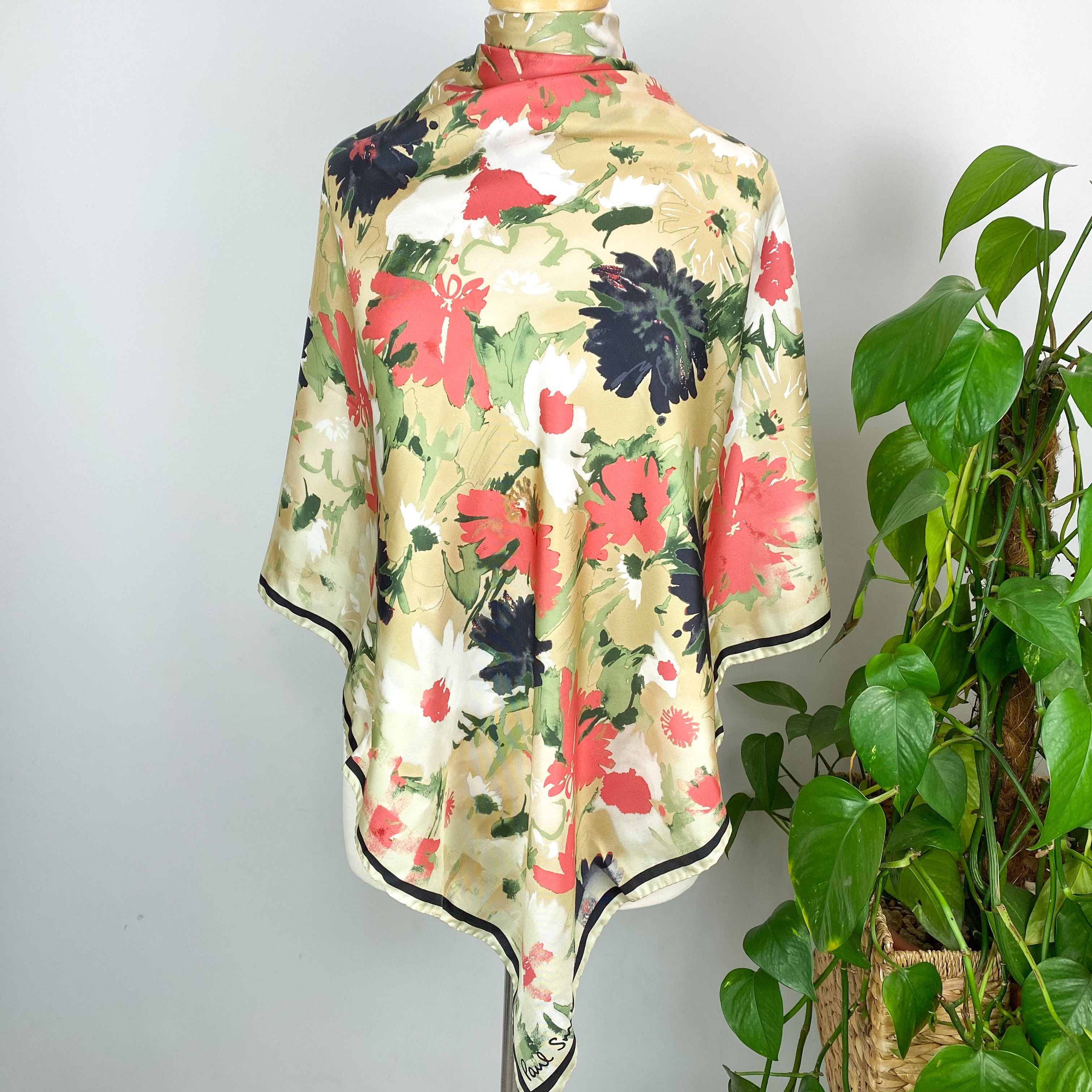 Paul Smith Floral Designer Silk Scarf