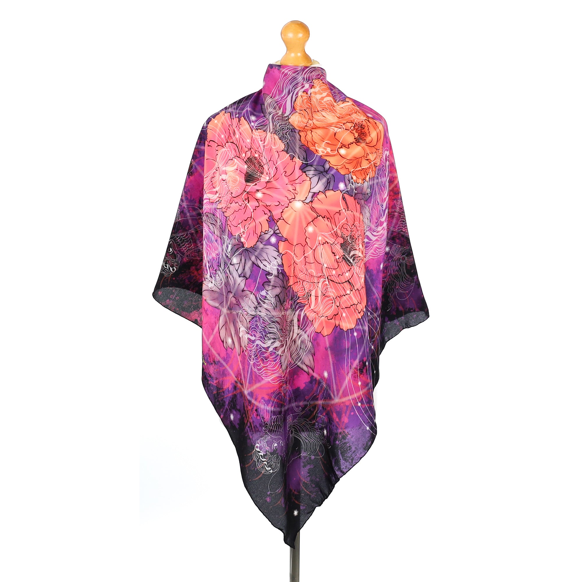 Brand New Arttique Purple and Pink Silk Scarf