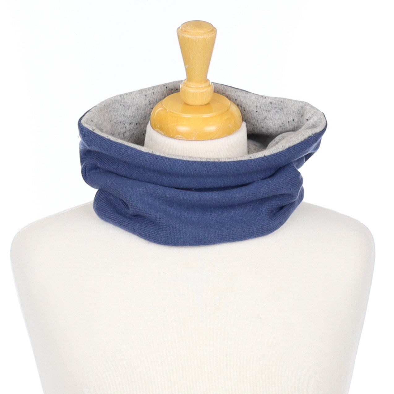 Air Force Blue and Speckled Smoke Grey Neck Warmer