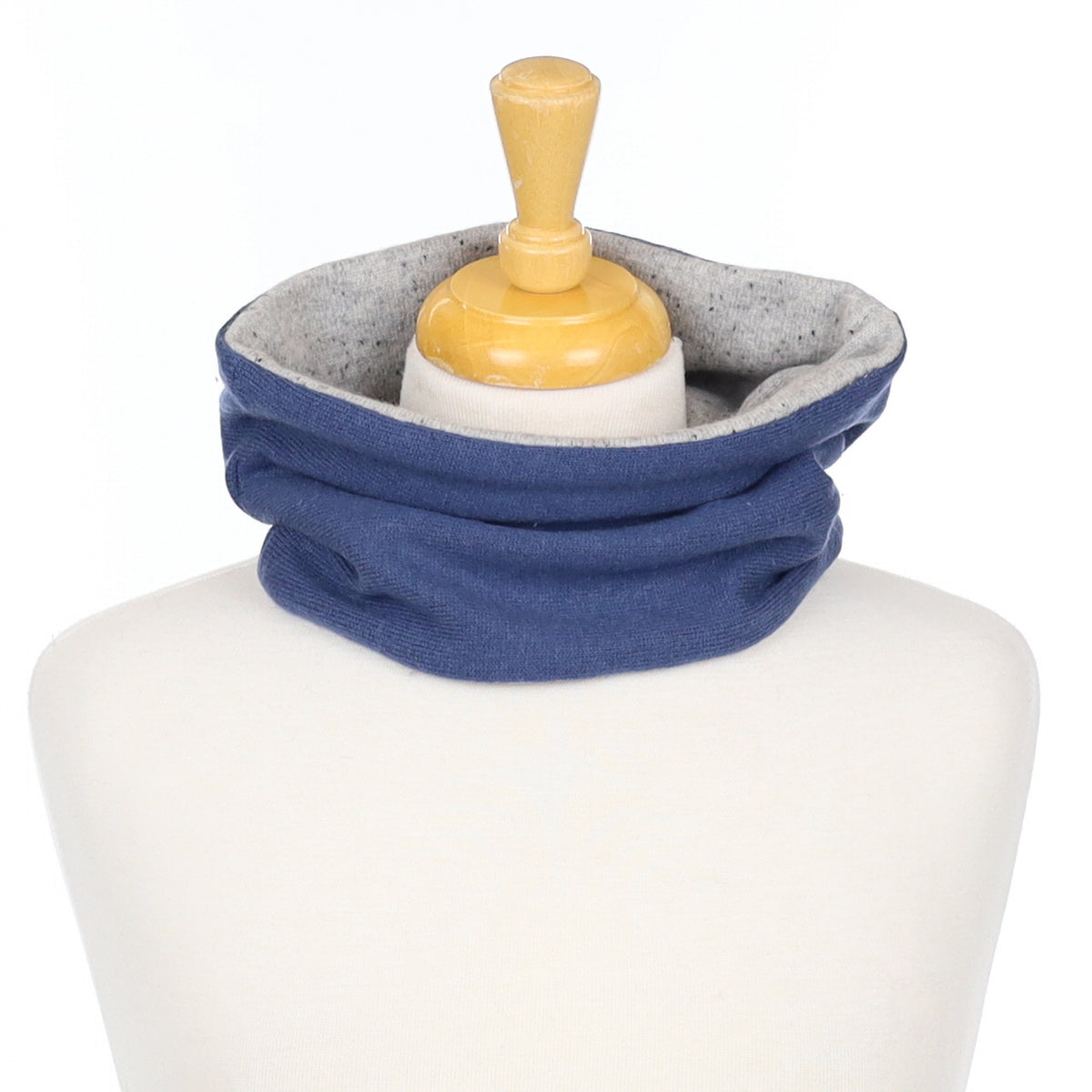 Air Force Blue and Speckled Smoke Grey Neck Warmer