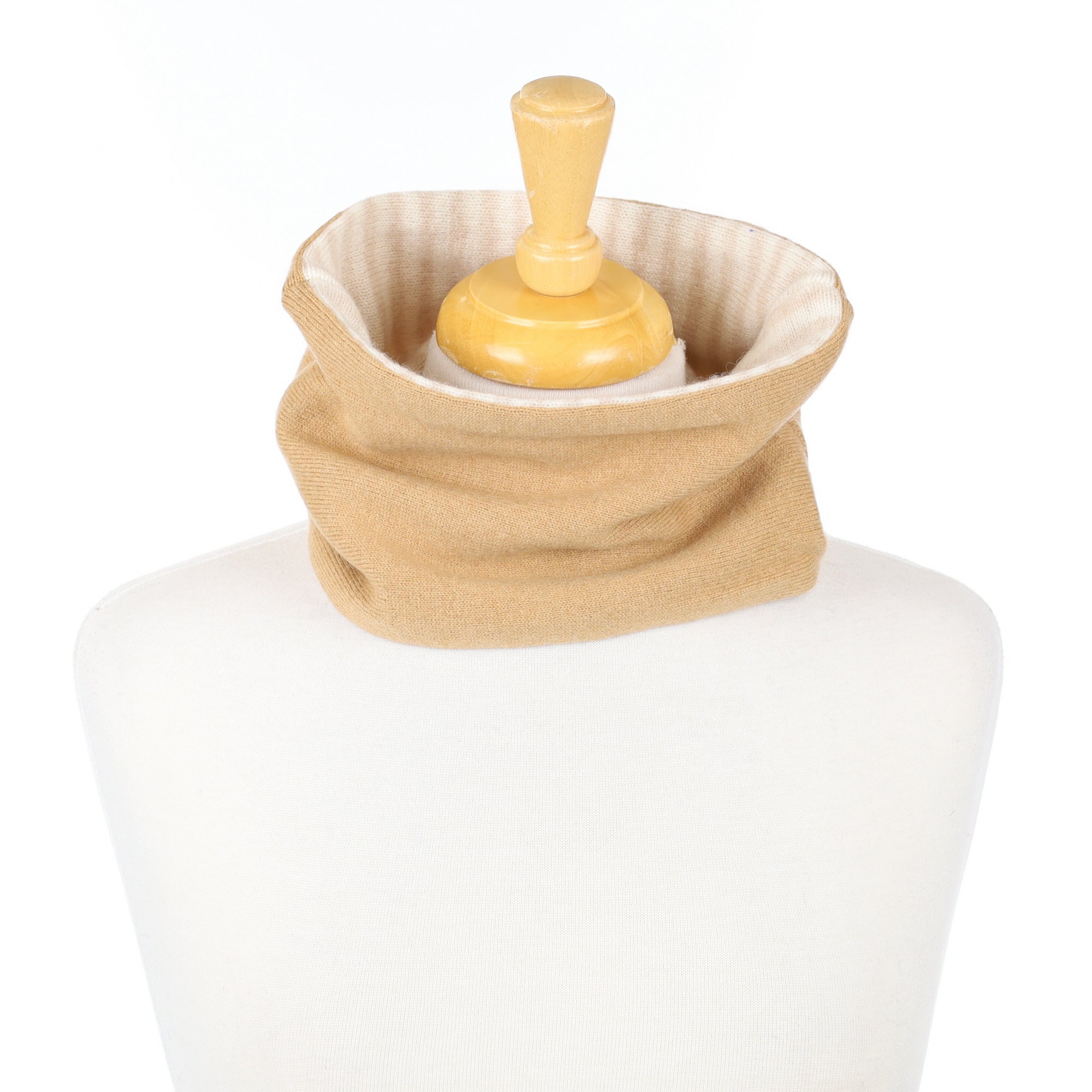 Caramel and Oatmeal Stripe Neck Warmer