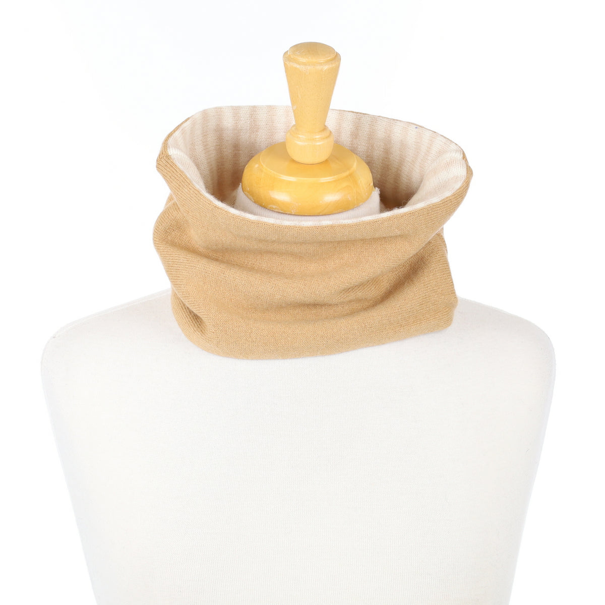 Caramel and Oatmeal Stripe Neck Warmer
