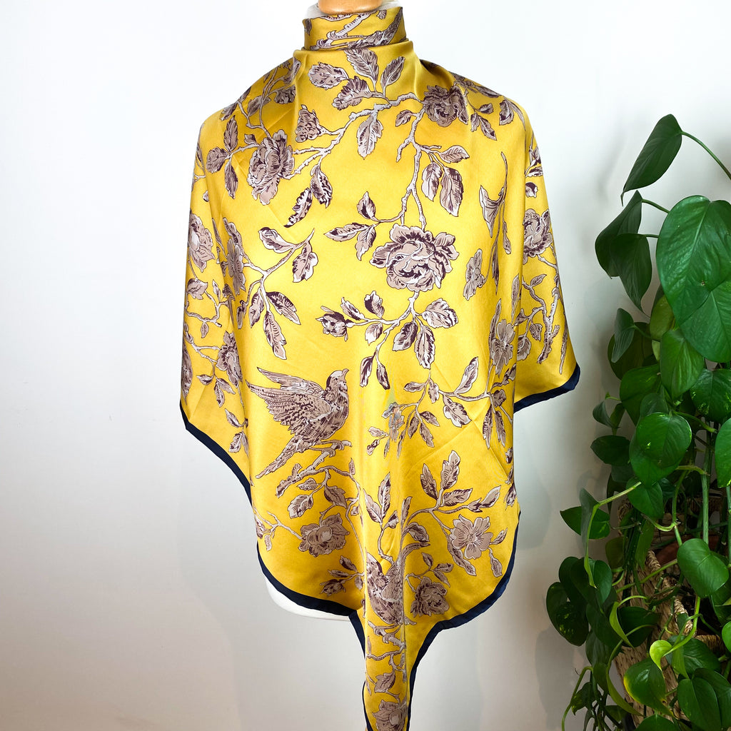 Joules Floral Silk Scarf